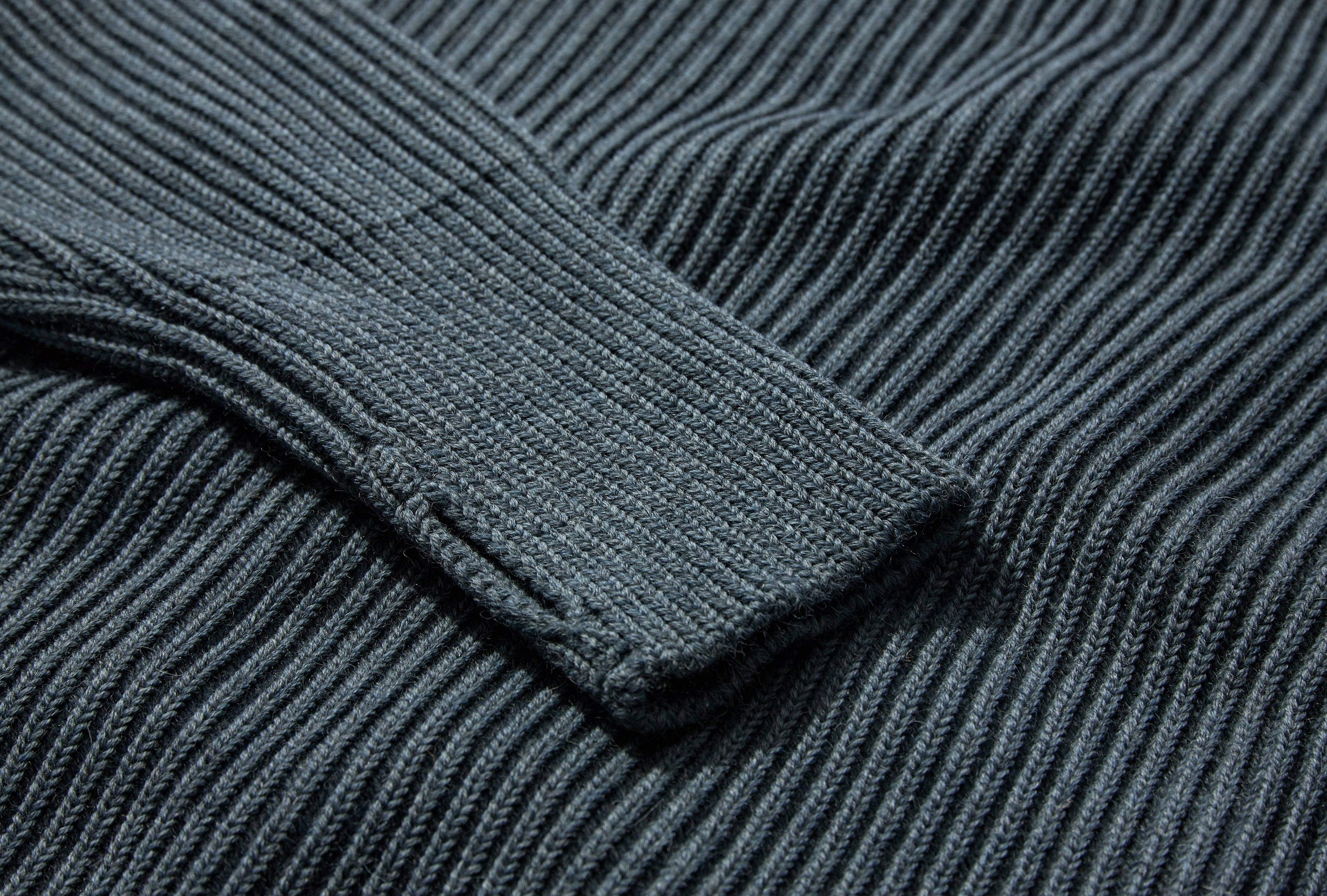 NAVY CREWNECK - G5 / INDIGO DYED YARN Light blue