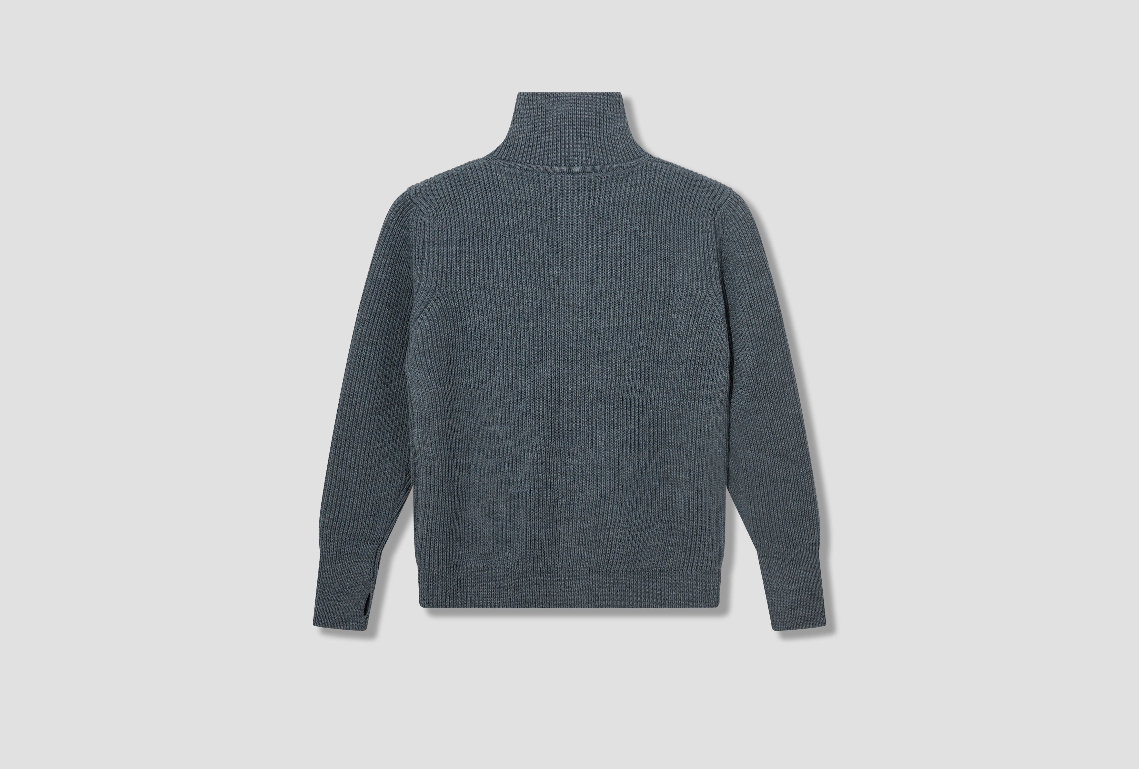 NAVY FULL-ZIP POCKETS - G5 / INDIGO DYED YARN Light blue