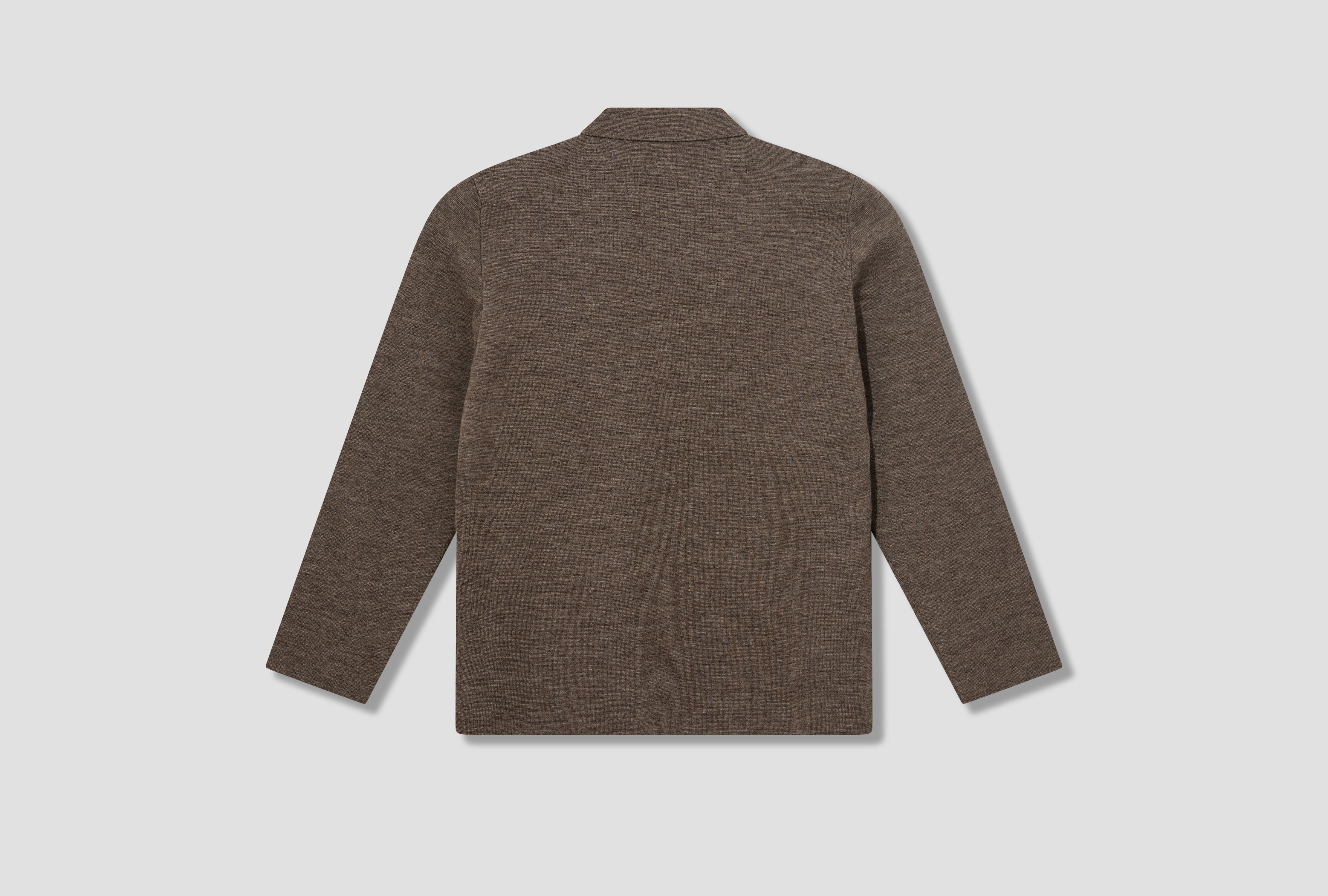 WORK JACKET - G12 / UNDYED YARN Light brown