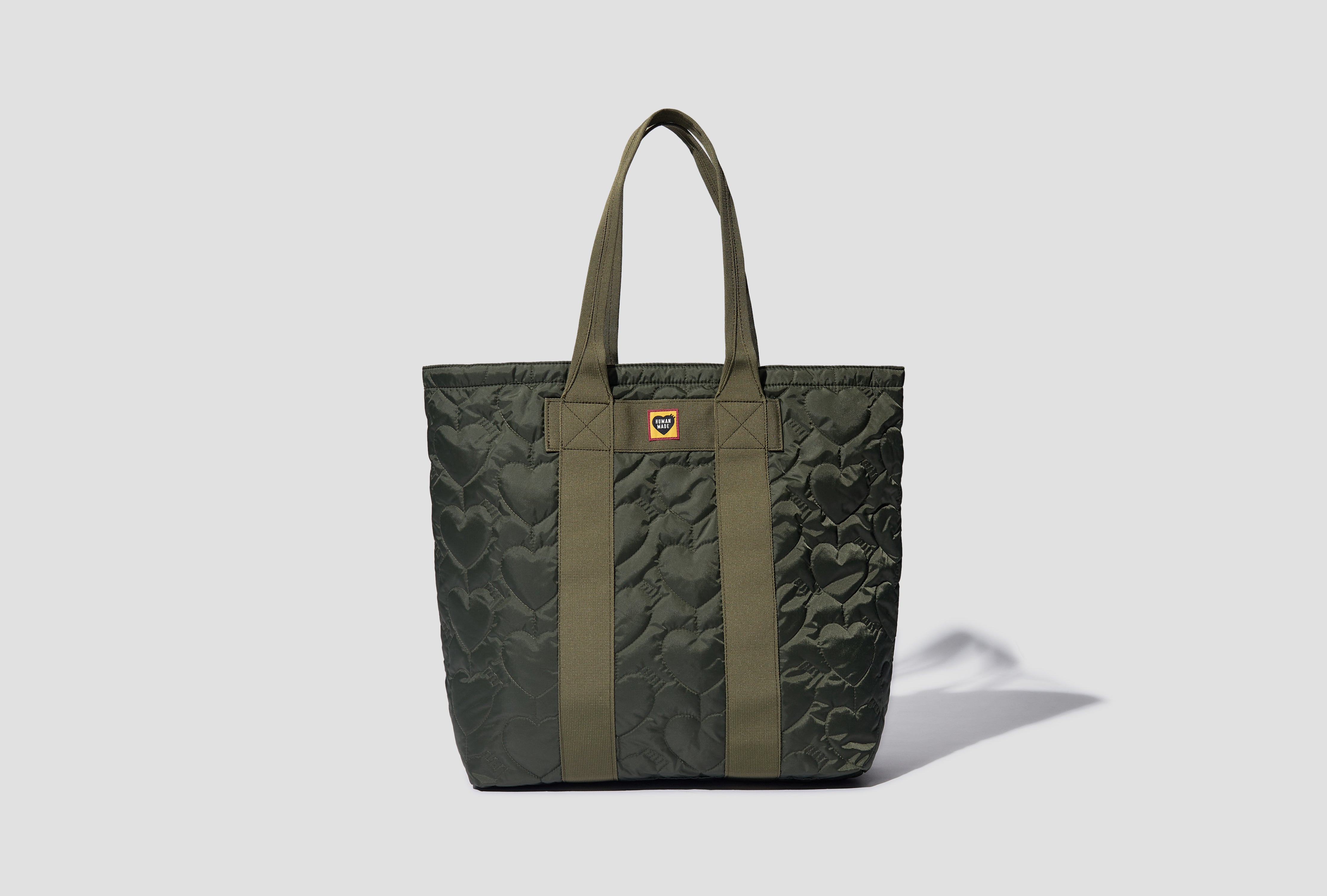 HUMAN MADE HEART QUILTING TOTE HM26GD027 Olive 