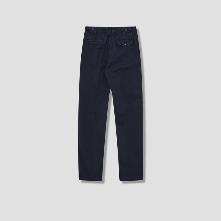 COTTON FLAT FRONT CHINO DR2A6B 22015-04 Navy