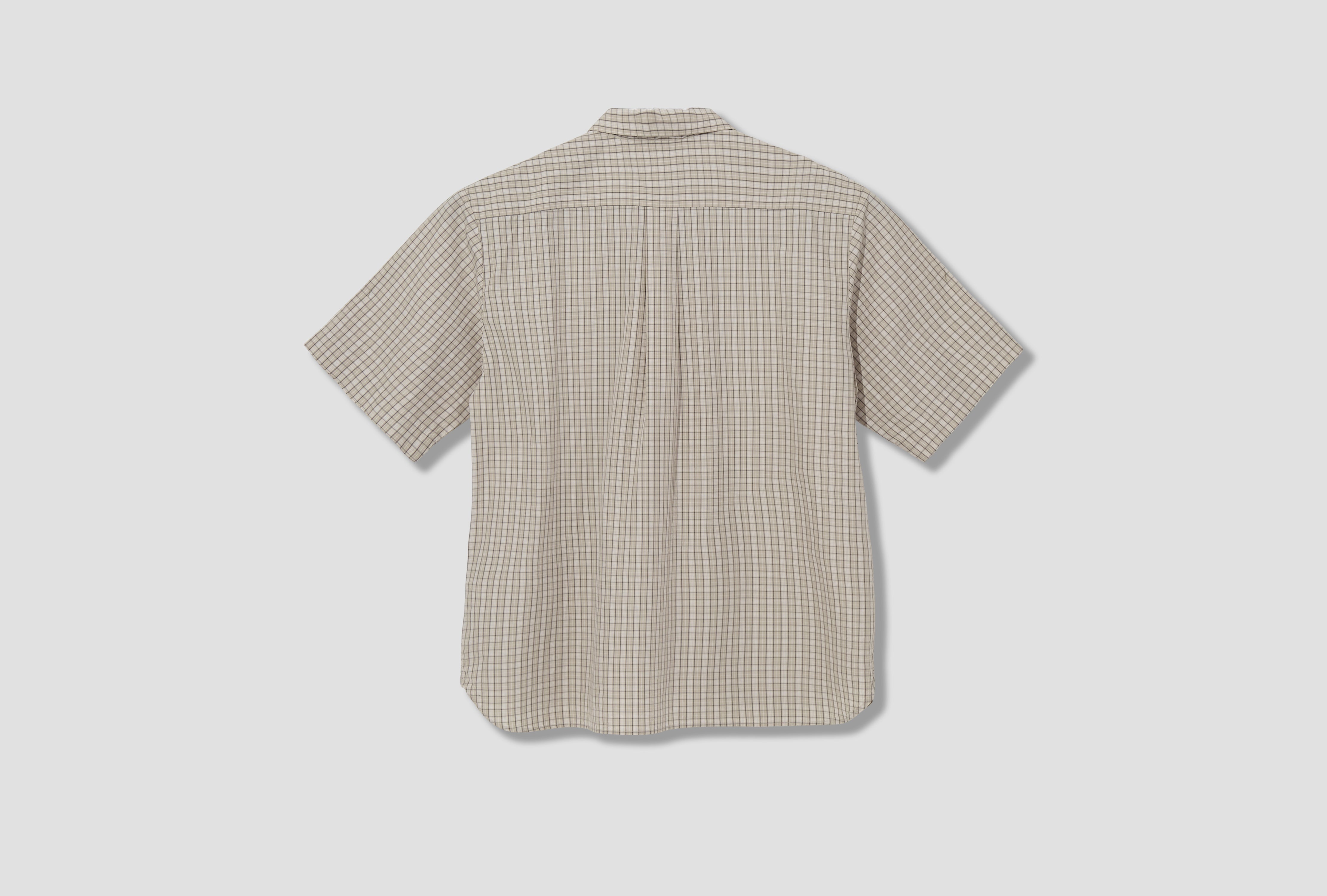 WORK SHIRT S/S - COTTON POPLIN PLAID #DT-B0049 CPP Beige
