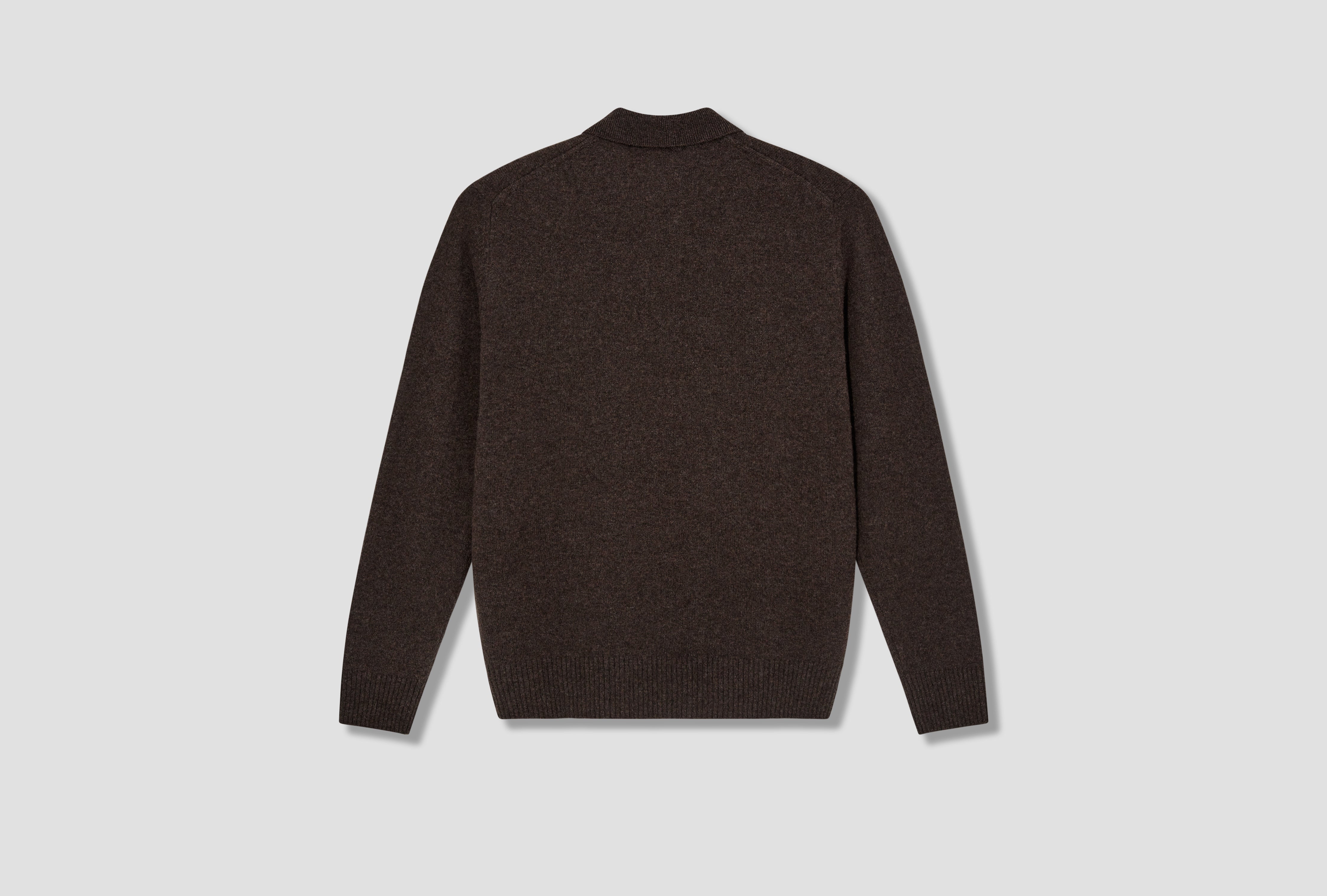 NORSE STANDARD MERINO LAMBSWOOL POLO N45-0621 Brown
