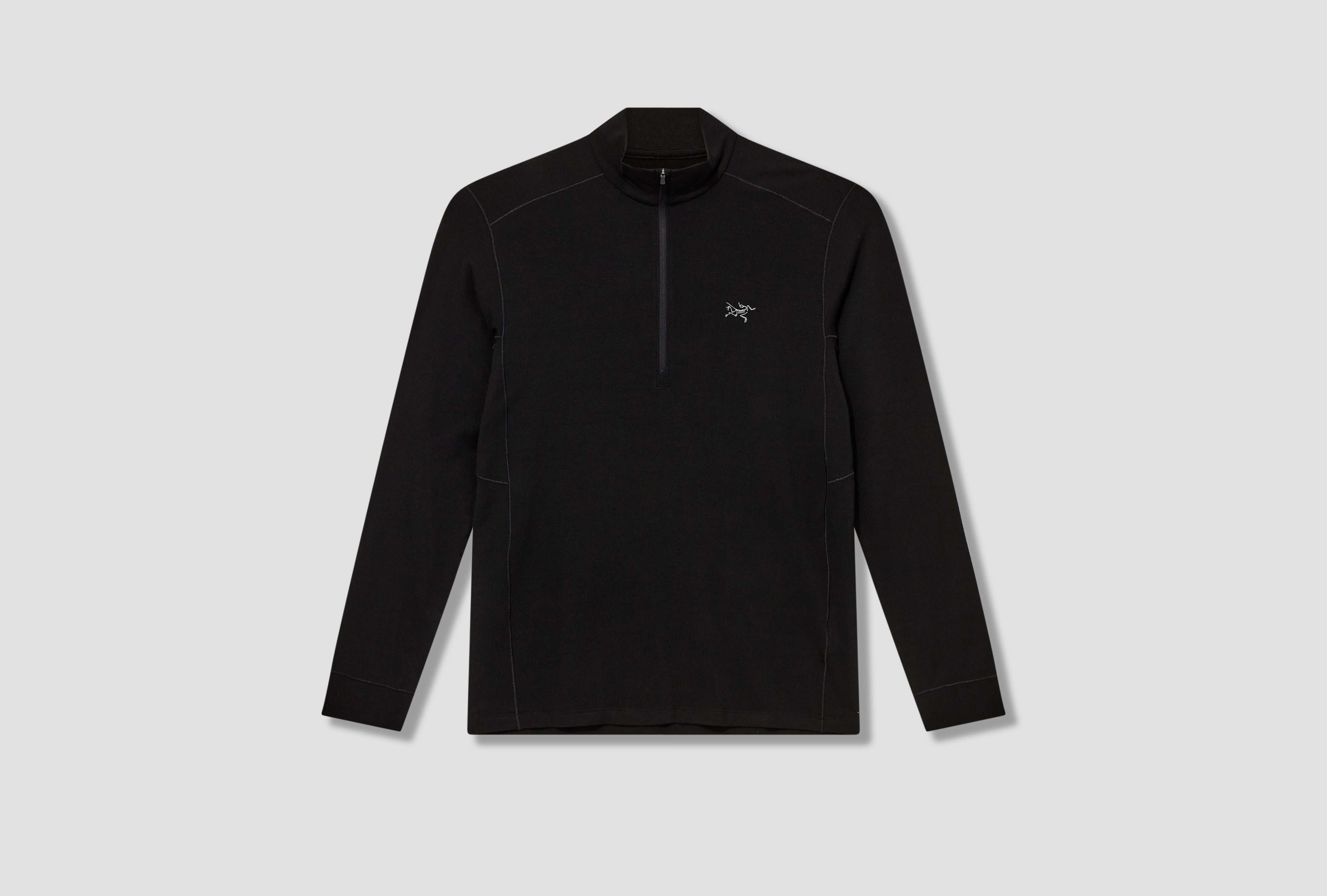 RHO MERINO WOOL ZIP NECK MEN'S X000007497 Black