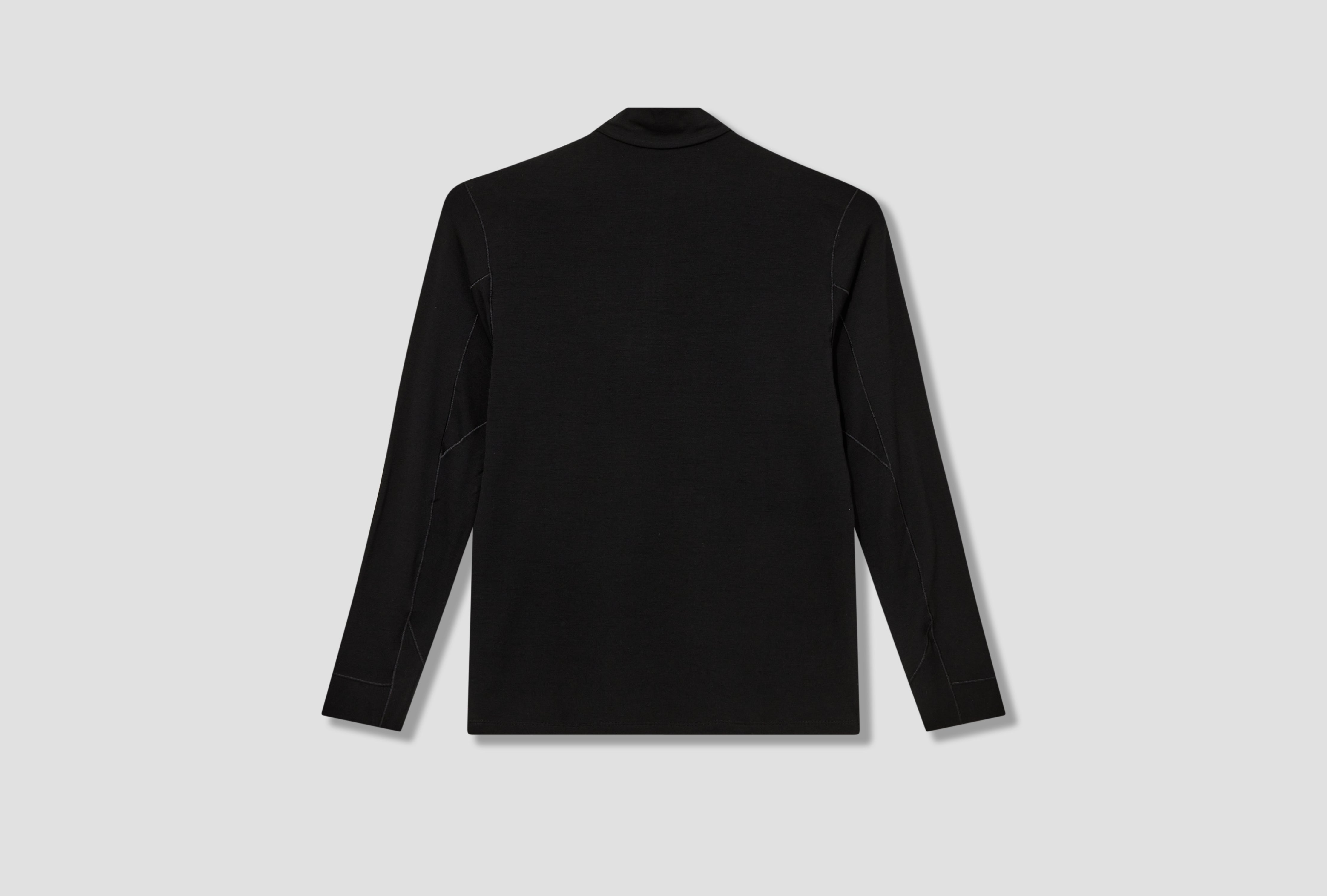 RHO MERINO WOOL ZIP NECK MEN'S X000007497 Black