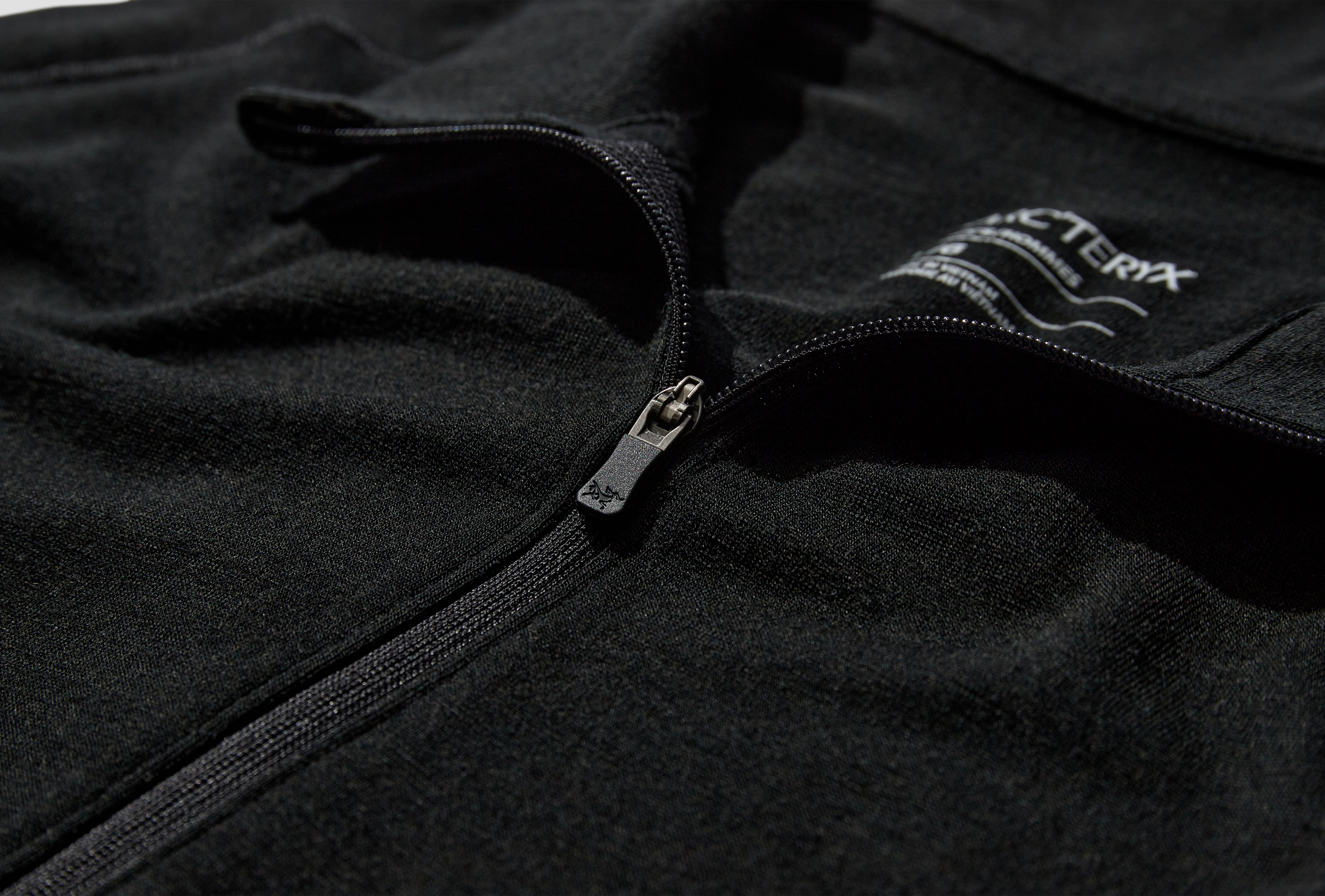 RHO MERINO WOOL ZIP NECK MEN'S X000007497 Black