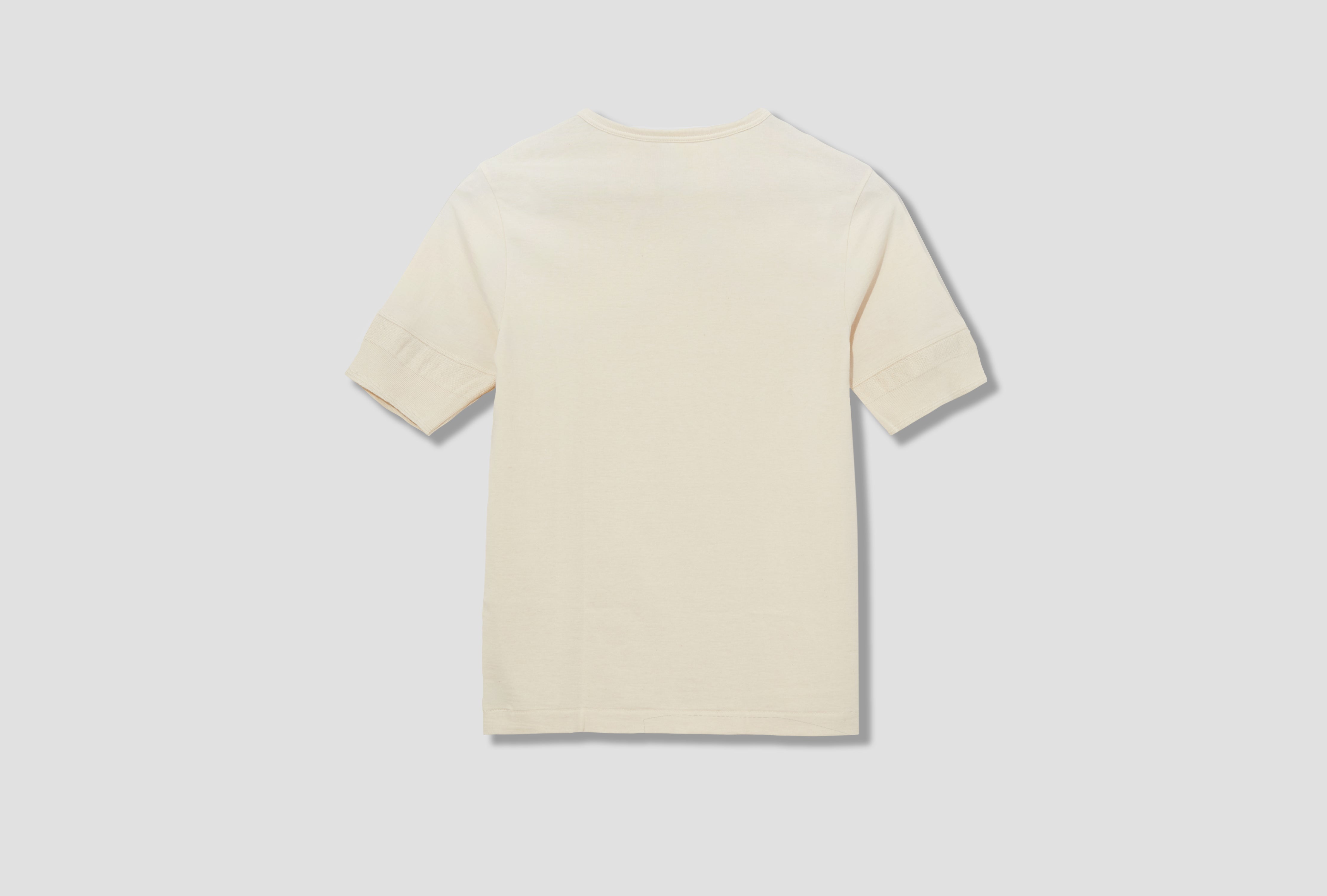 207 MEN'S LOOPWHEELED HENLEY - 7,2OZ/SQ.YD / CLASSIC FIT Off white