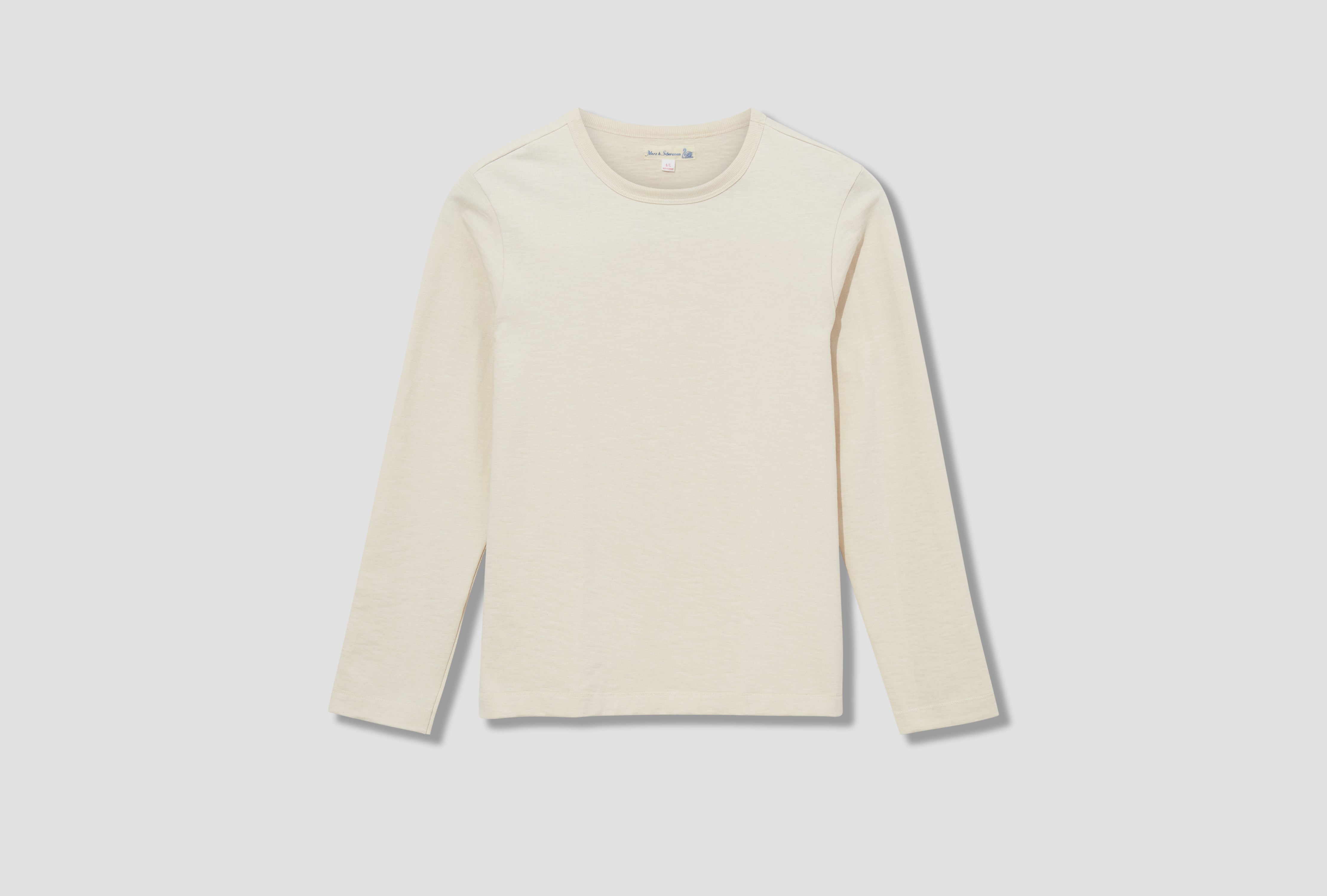 2S18 MEN'S LOOPWHEELED LONG SLEEVE HEAVY - 10,7OZ/SQ.YD. / RELAXED FIT Off white