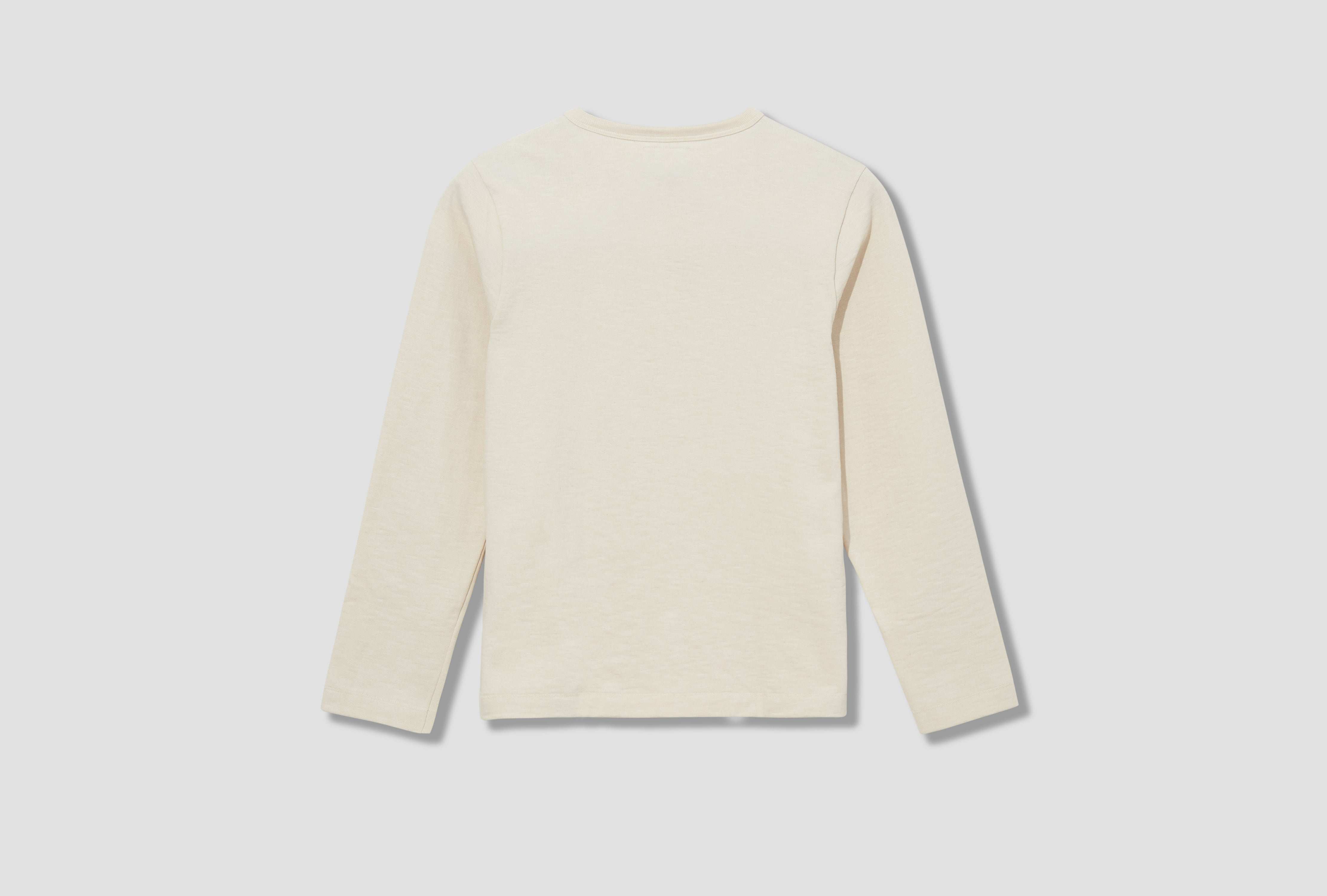 2S18 MEN'S LOOPWHEELED LONG SLEEVE HEAVY - 10,7OZ/SQ.YD. / RELAXED FIT Off white