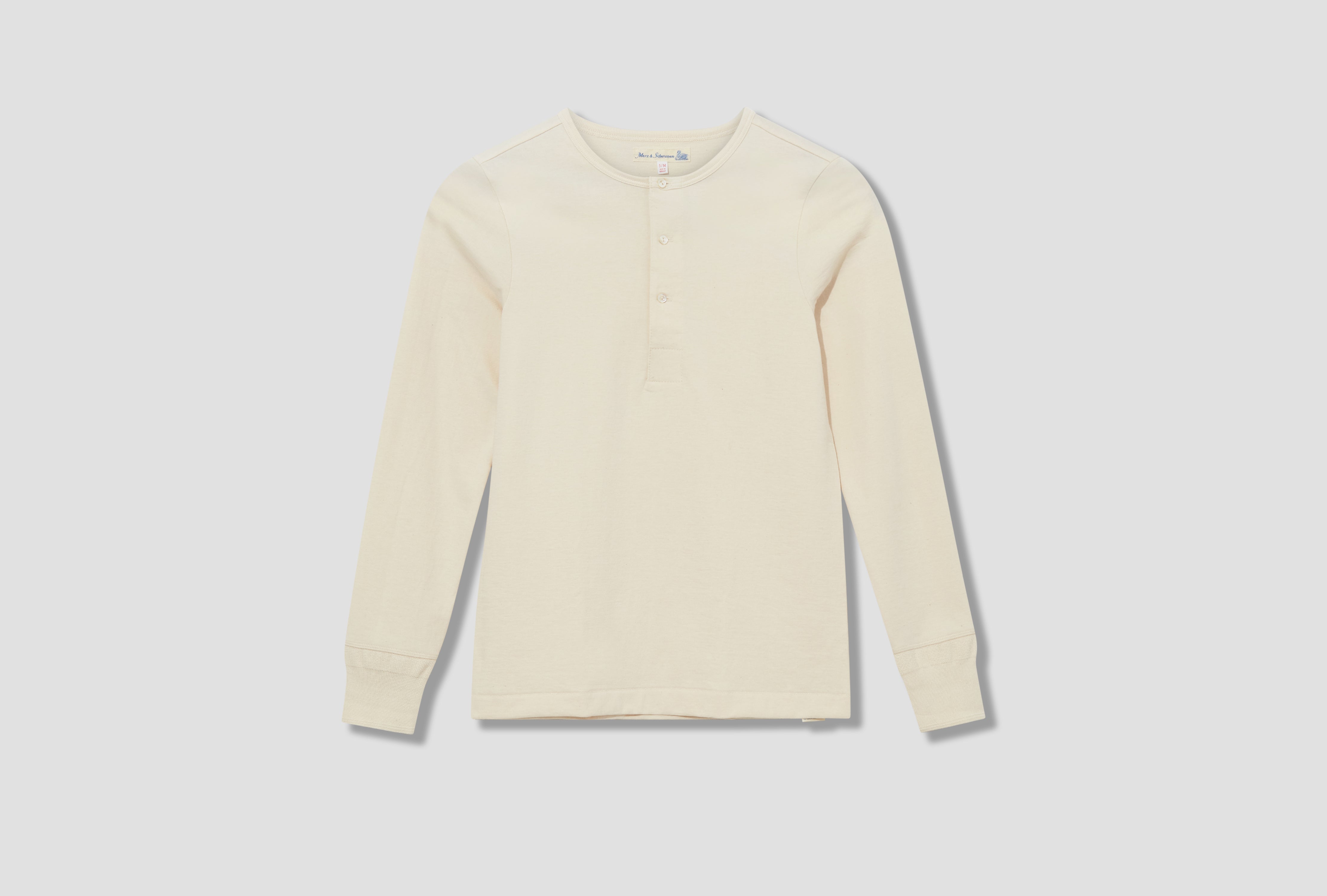 206 MEN’S LOOPWHEELED HENLEY - 7,2OZ/SQ.YD / CLASSIC FIT Off white
