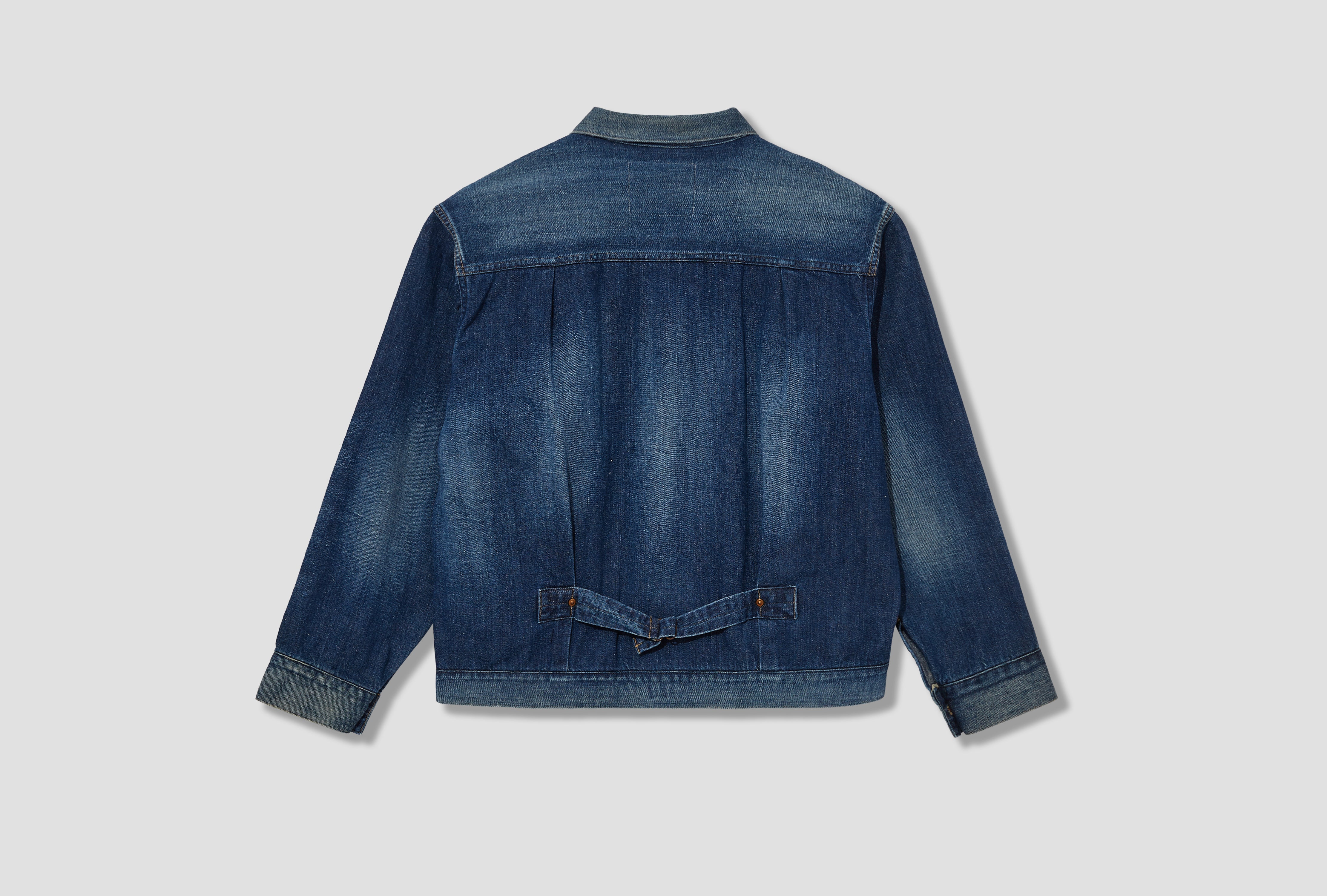 LOT.703 DENIM JACKET C.1920'S - DAMAGED INDIGO PAINT TTSS25703