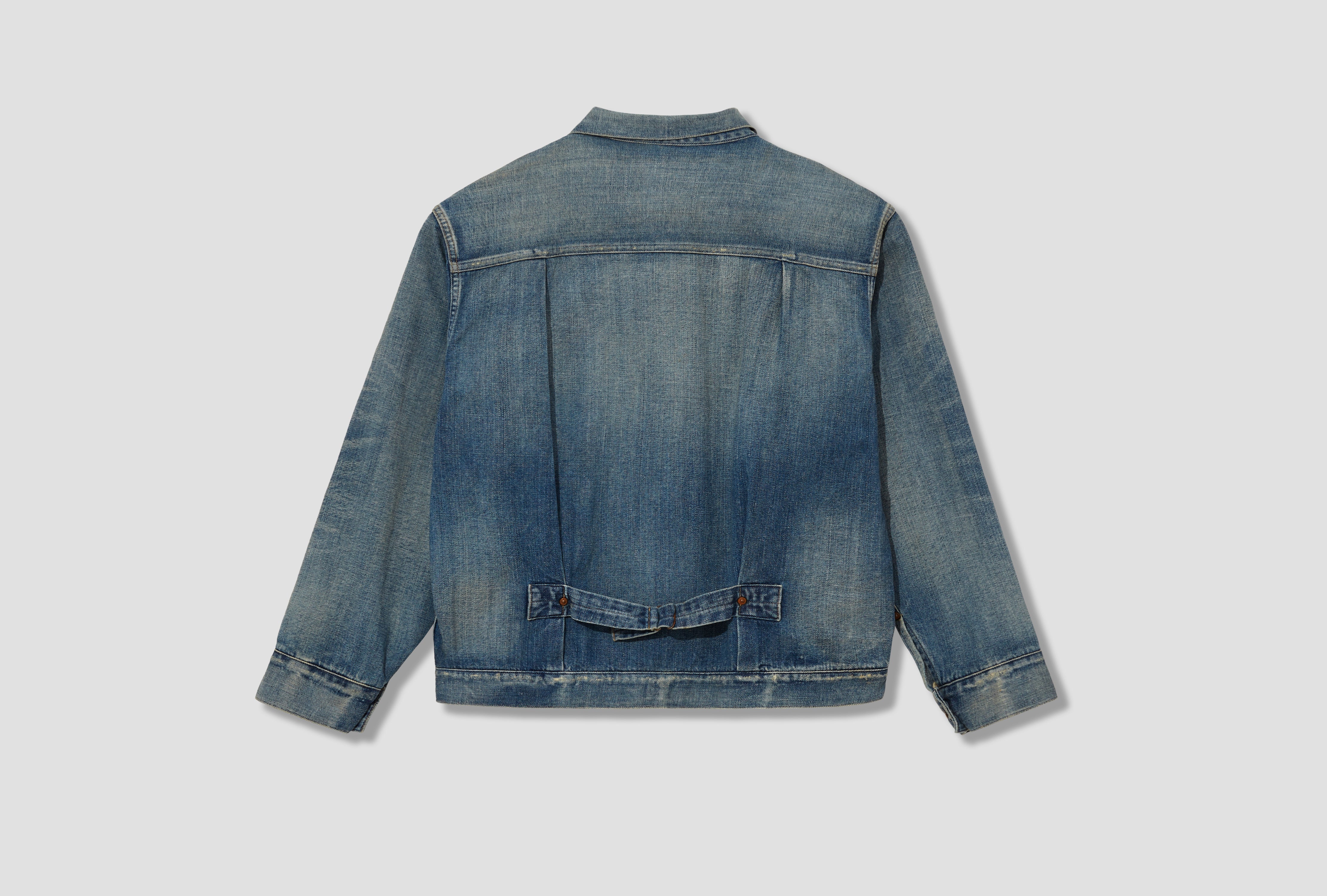 LOT.703 DENIM JACKET C.1920'S - DAMAGED INDIGO TTCORE703