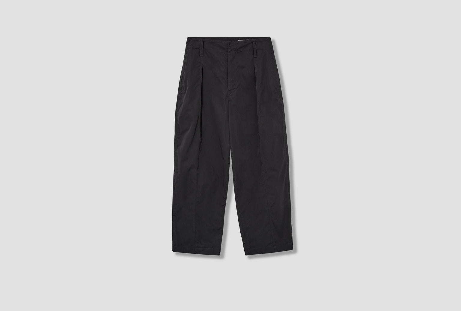 MAXI PLEATED PANTS - COMPACT COTTON TWILL PA1202 LF1352 Charcoal