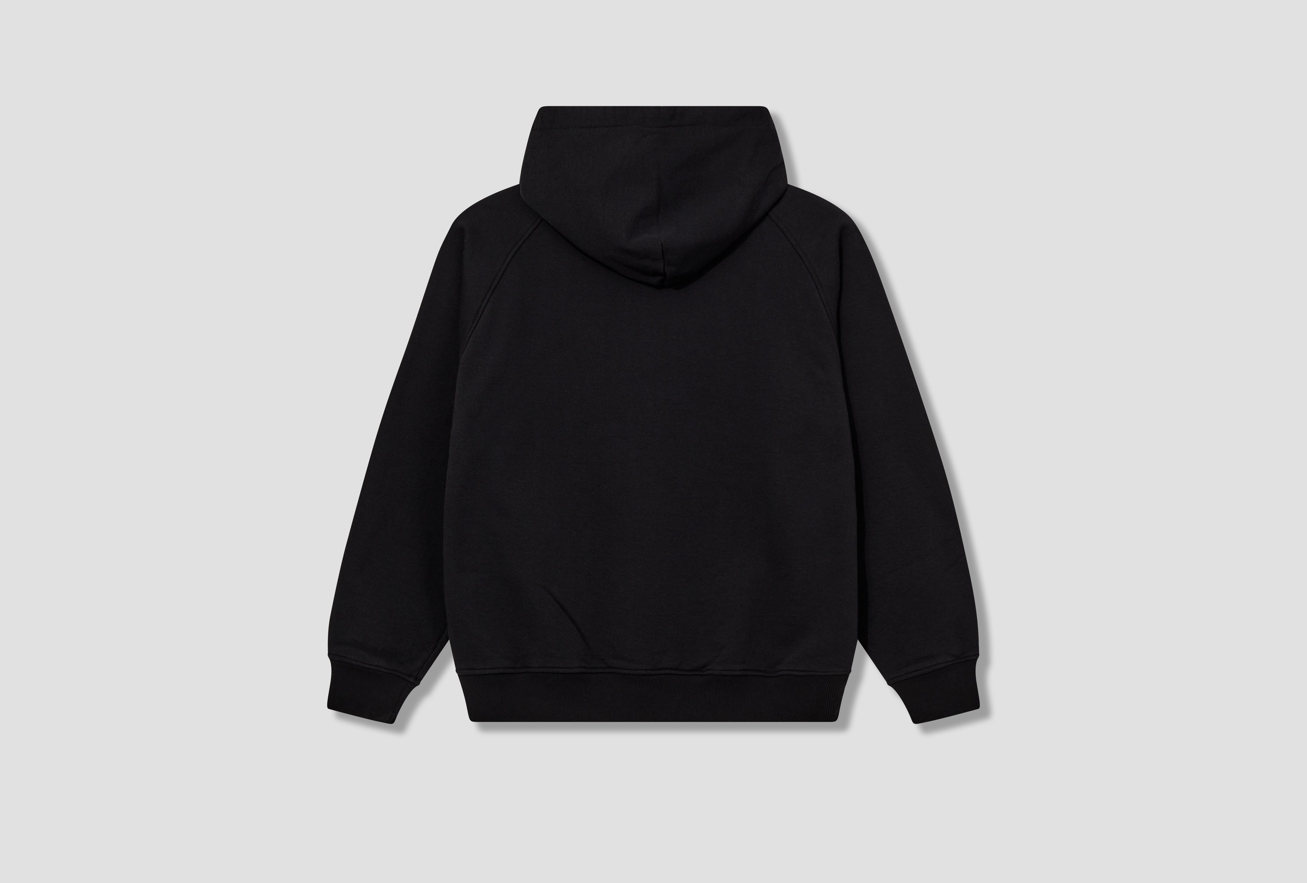 COTTON FRENCH TERRY ZIP PARKA B01-05001 Black