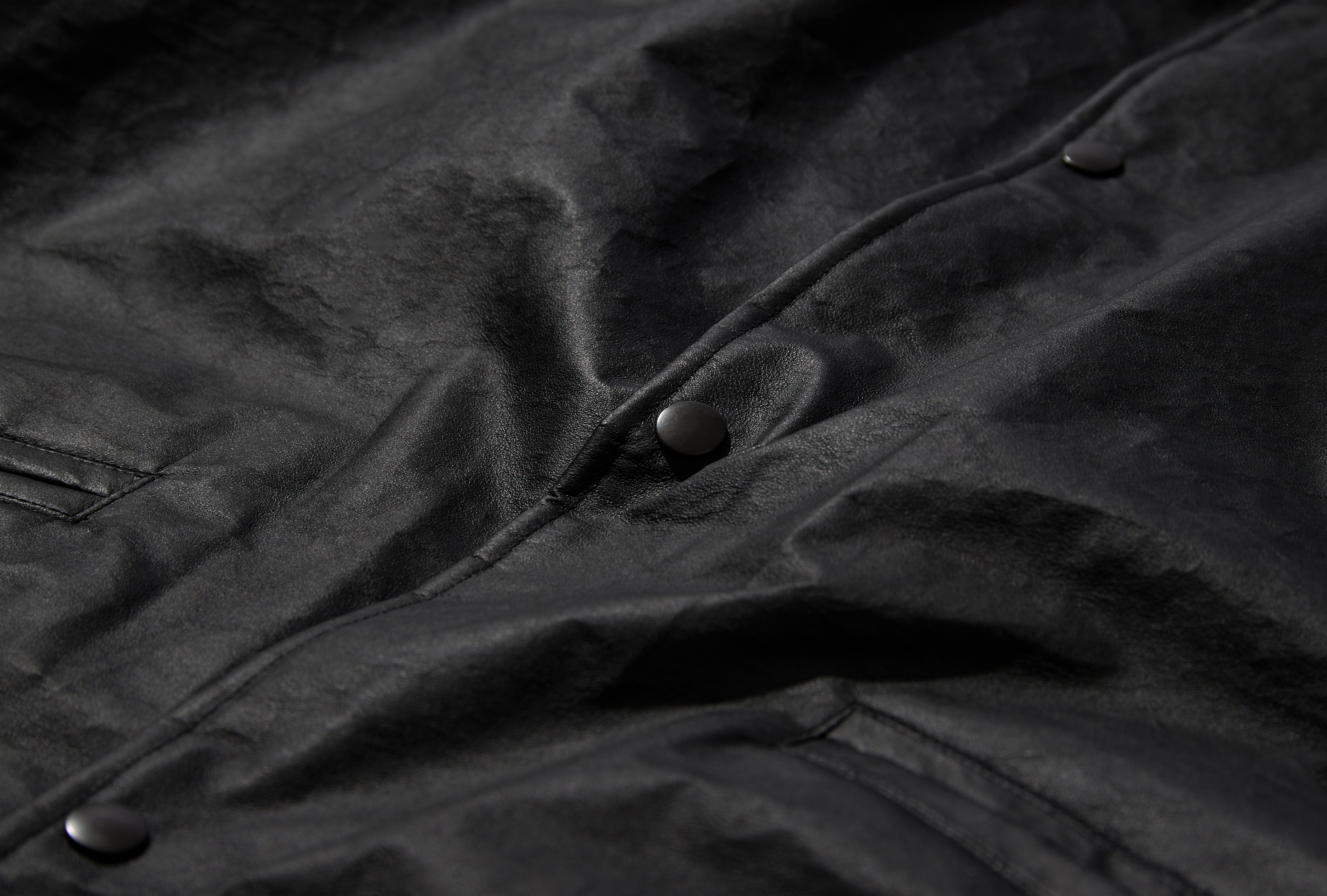PAPER LEATHER COACH JACKET B01-01016 Black