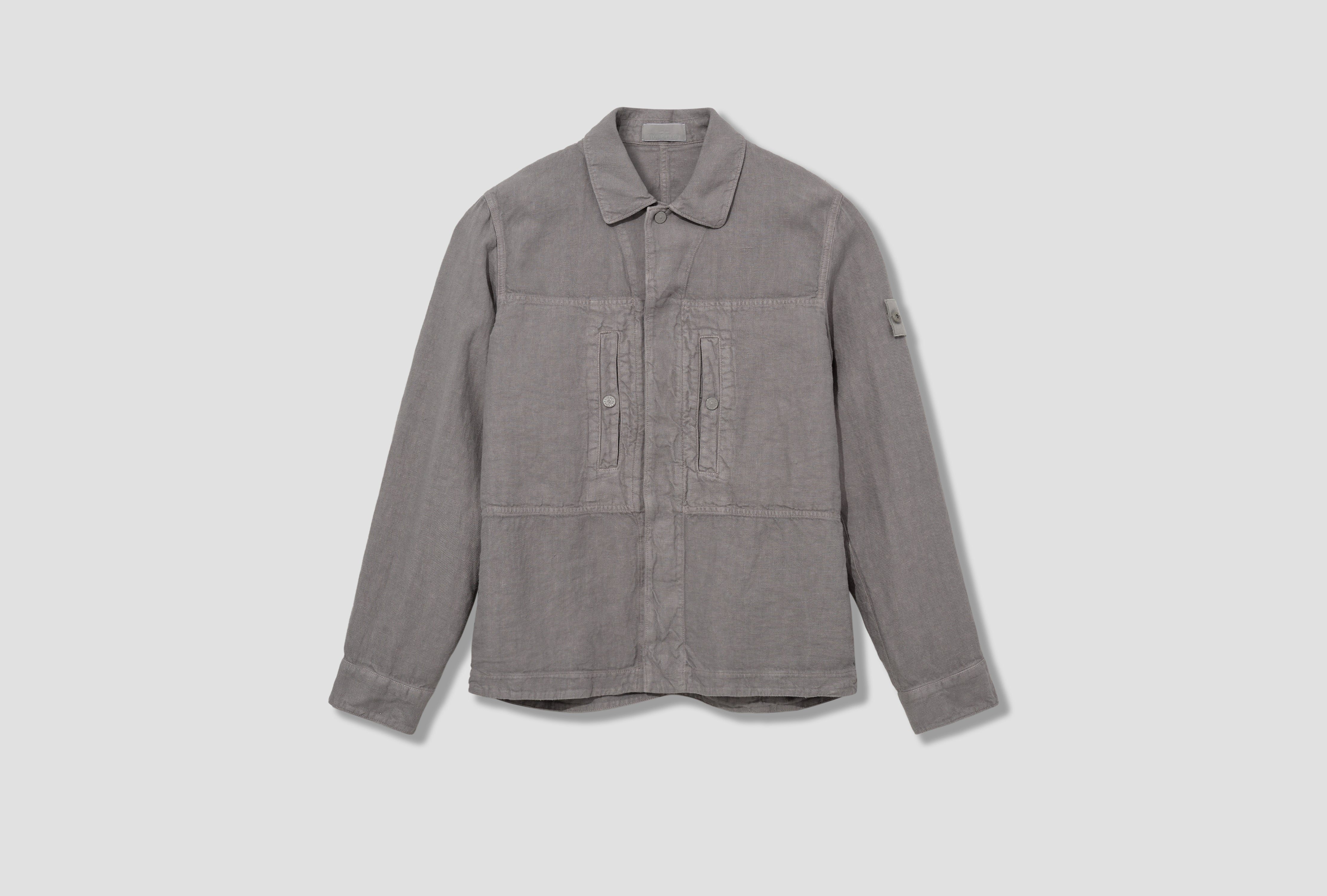DIAGONAL LINEN GARMENT DYED STONE ISLAND GHOST PIECE K1 S15 12000 10 S00F8 Grey