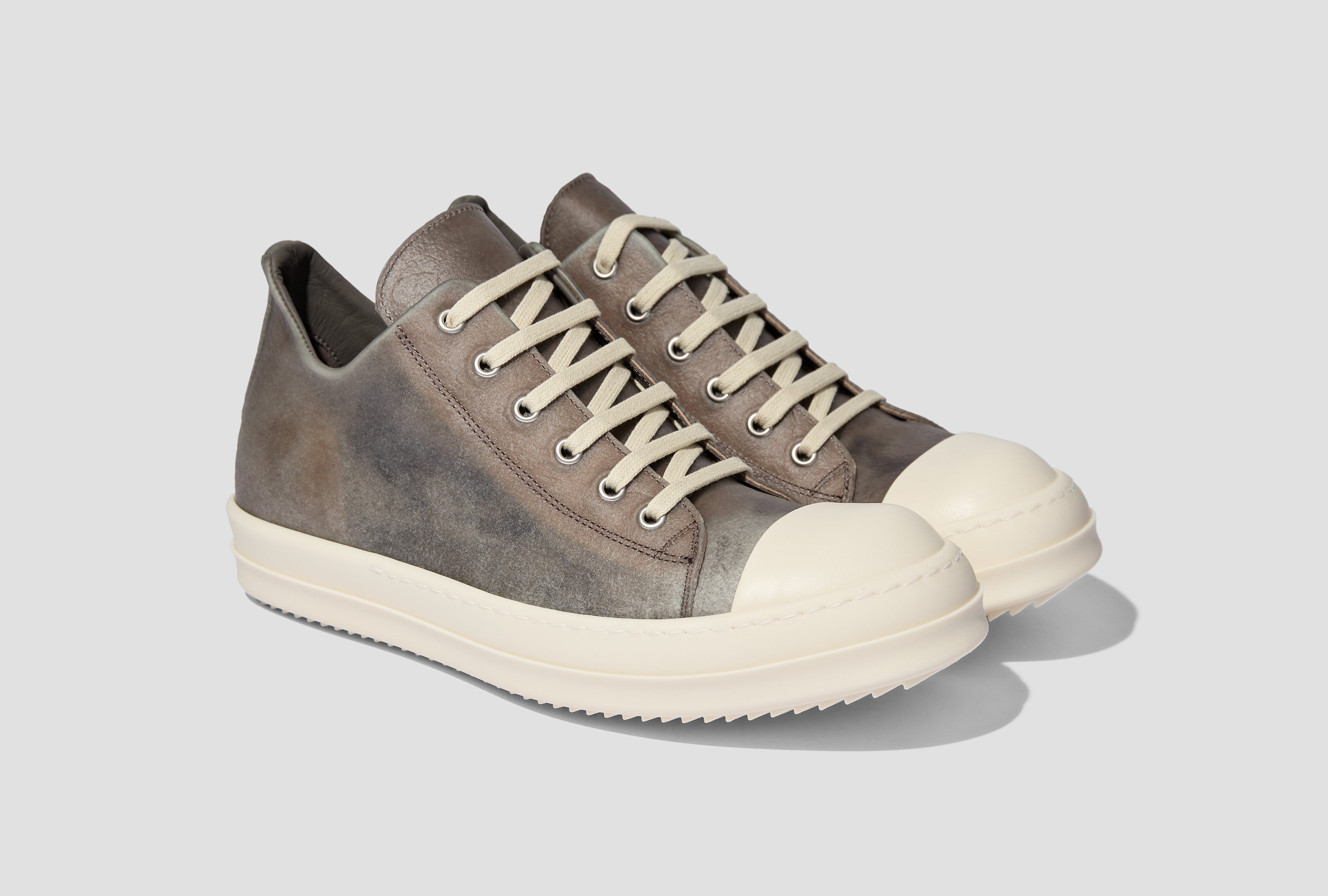 LOW SNEAKS - TRANSPARENT COW LEATHER / DUST/MILK/MILK RR01E5891 LCT