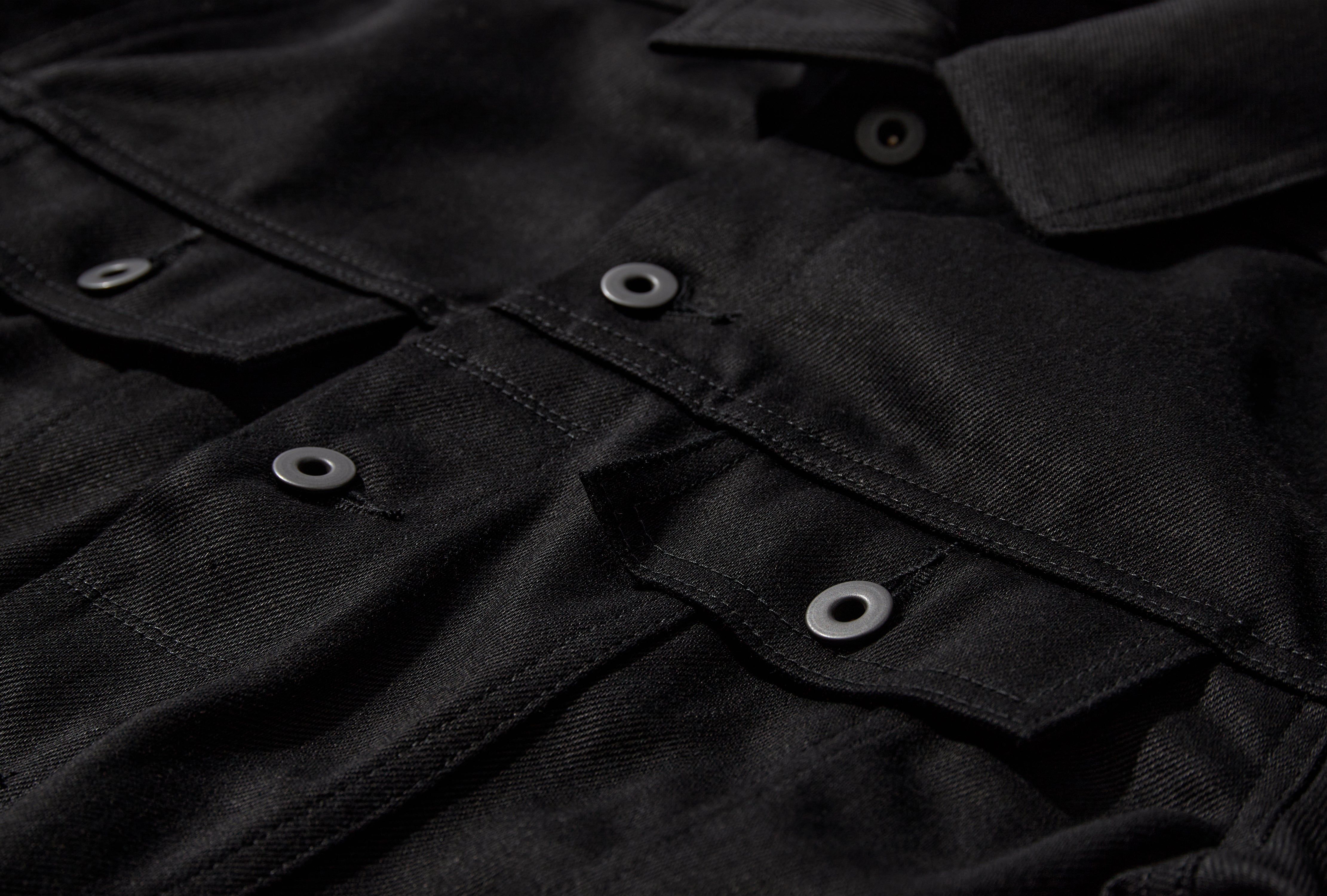 TRUCKER JACKET - 12OZ BLACK/BLACK DENIM / BLACK DL01E6788 BLKJP