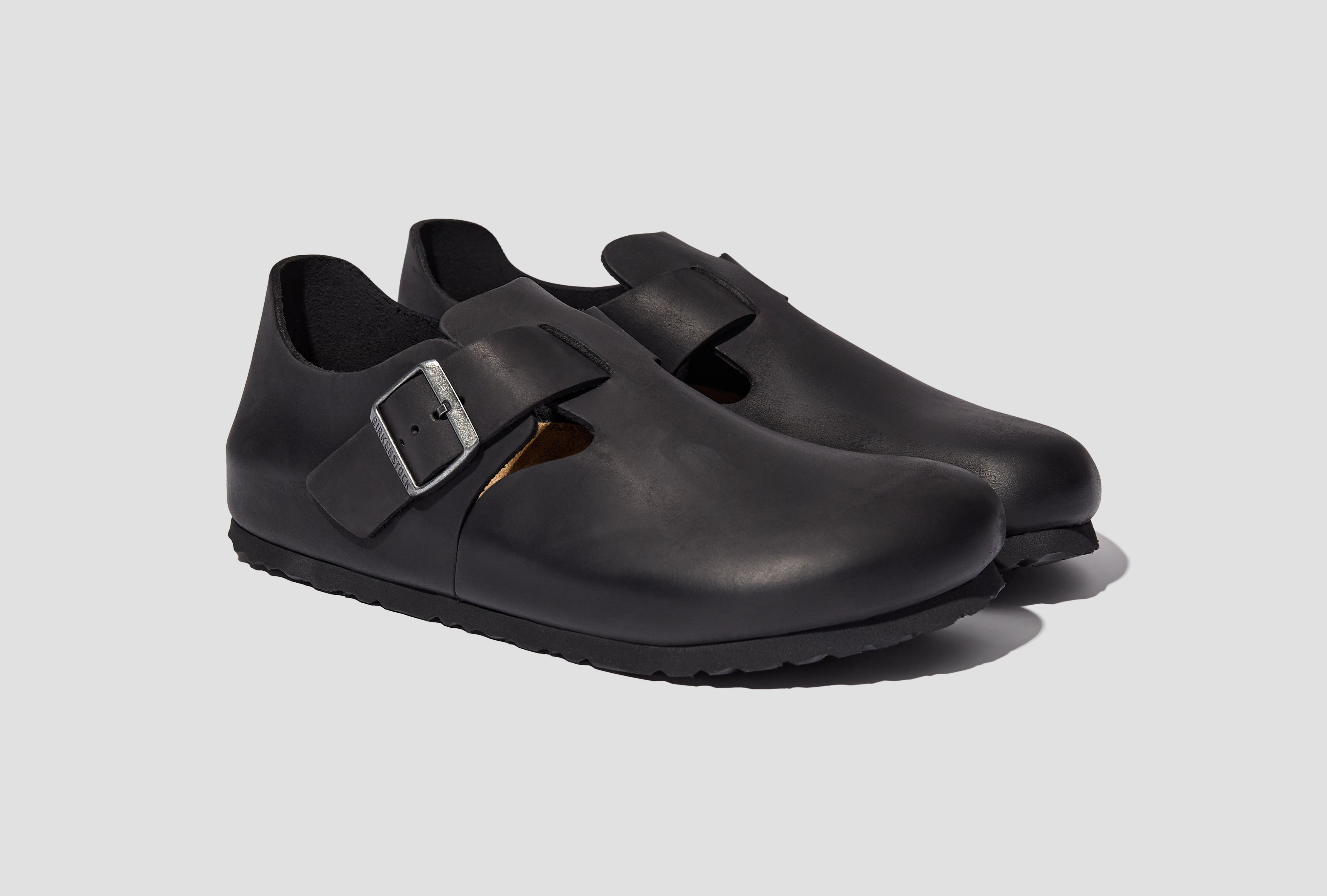 LONDON - NATURAL LEATHER OILED / BLACK - NARROW 166543