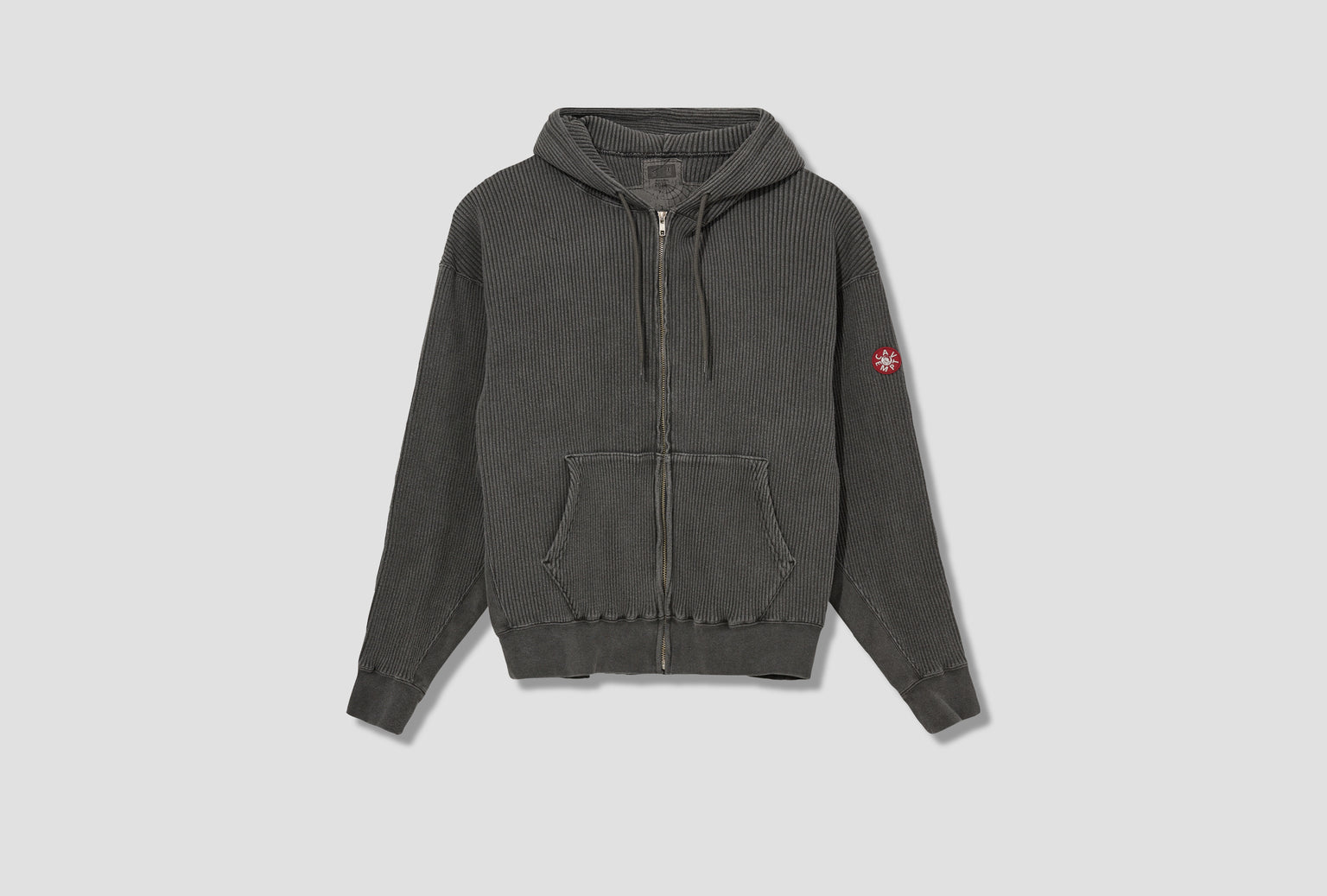 OVERDYE WIDE RIB CUT ZIP HOODY CES27CS18 Charcoal