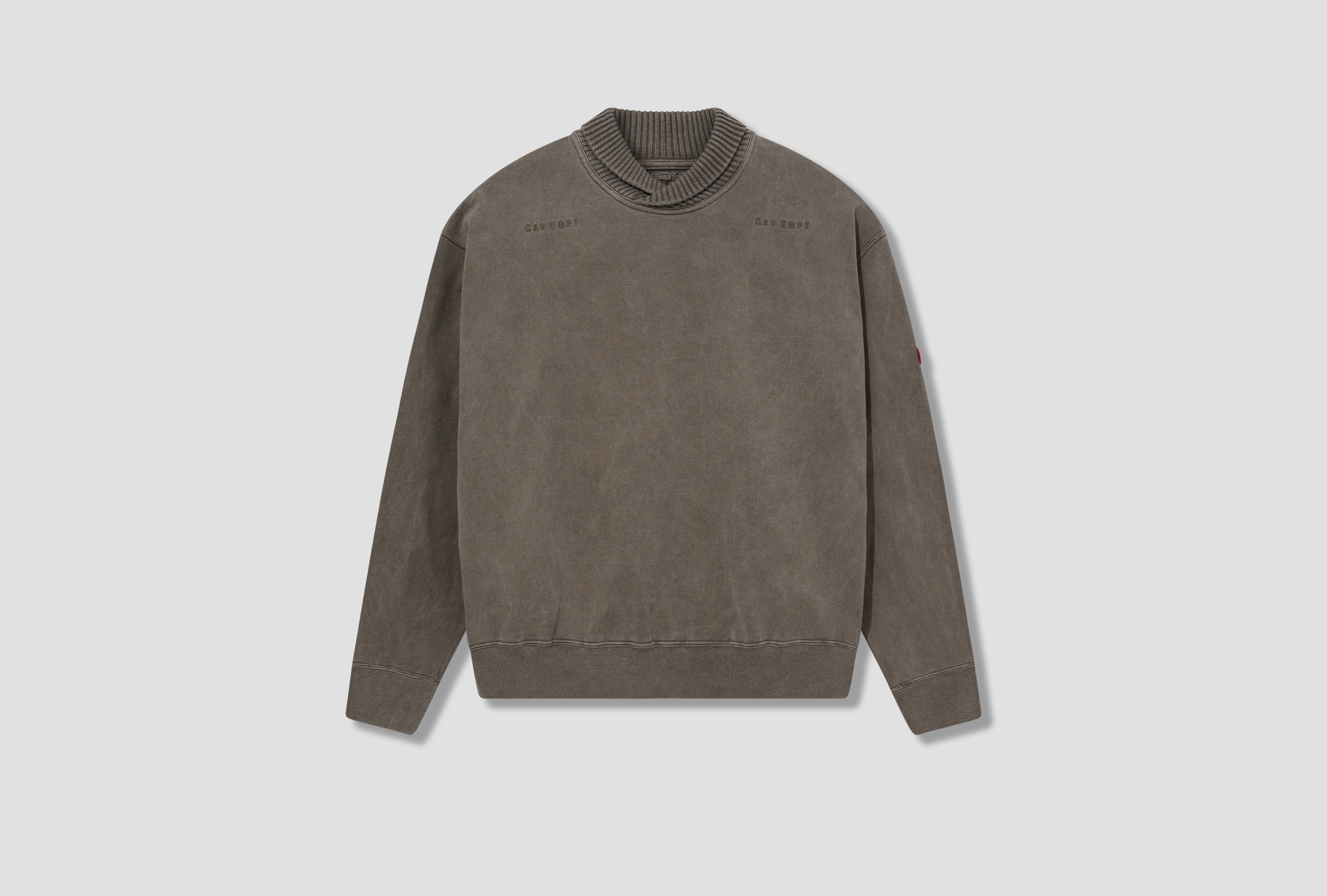 OVERDYE OVERLAP LIGHT CREW NECK CES27CS20 Brown