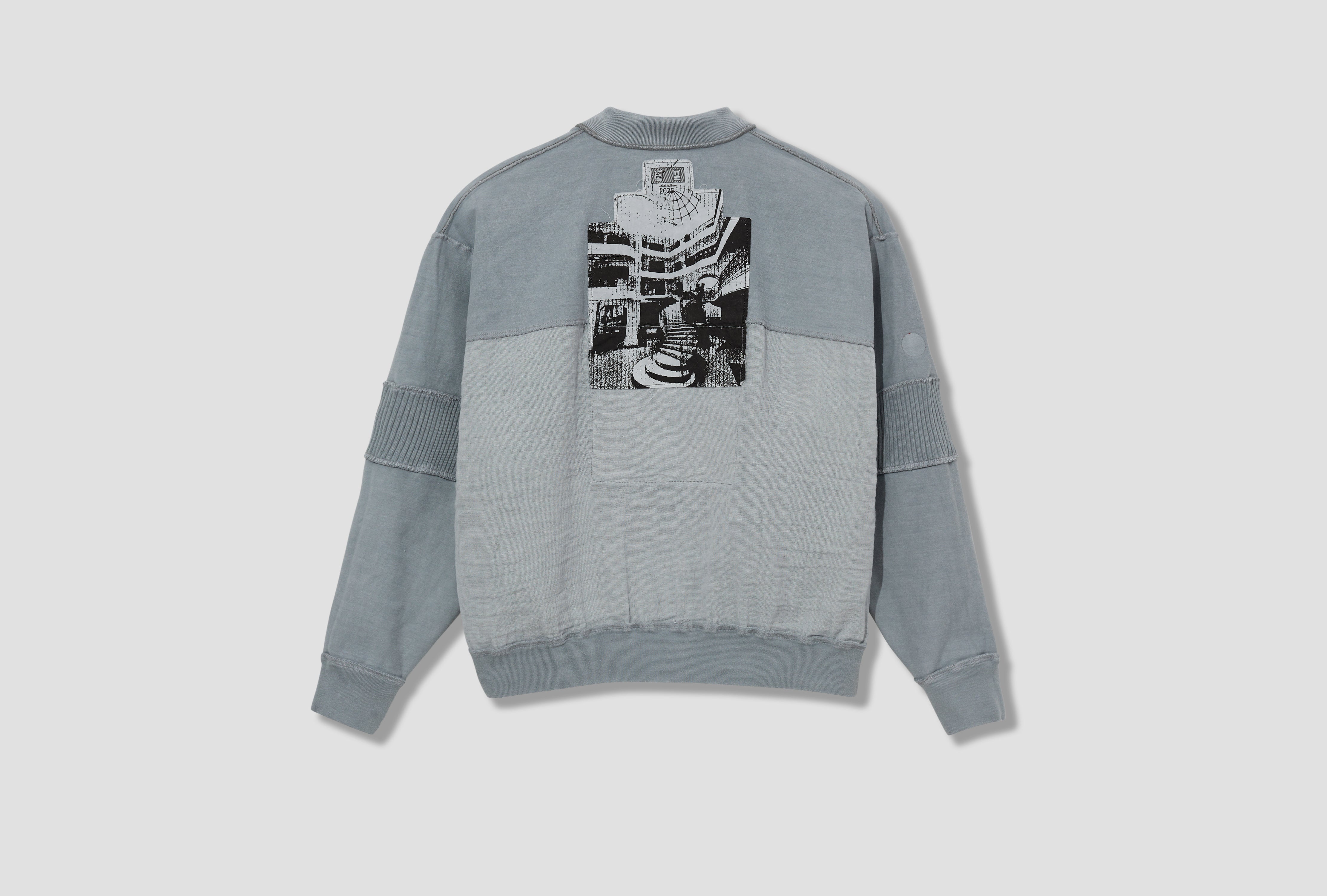 OVERDYE COLLARED LIGHT CREW NECK CES27CS21 Grey