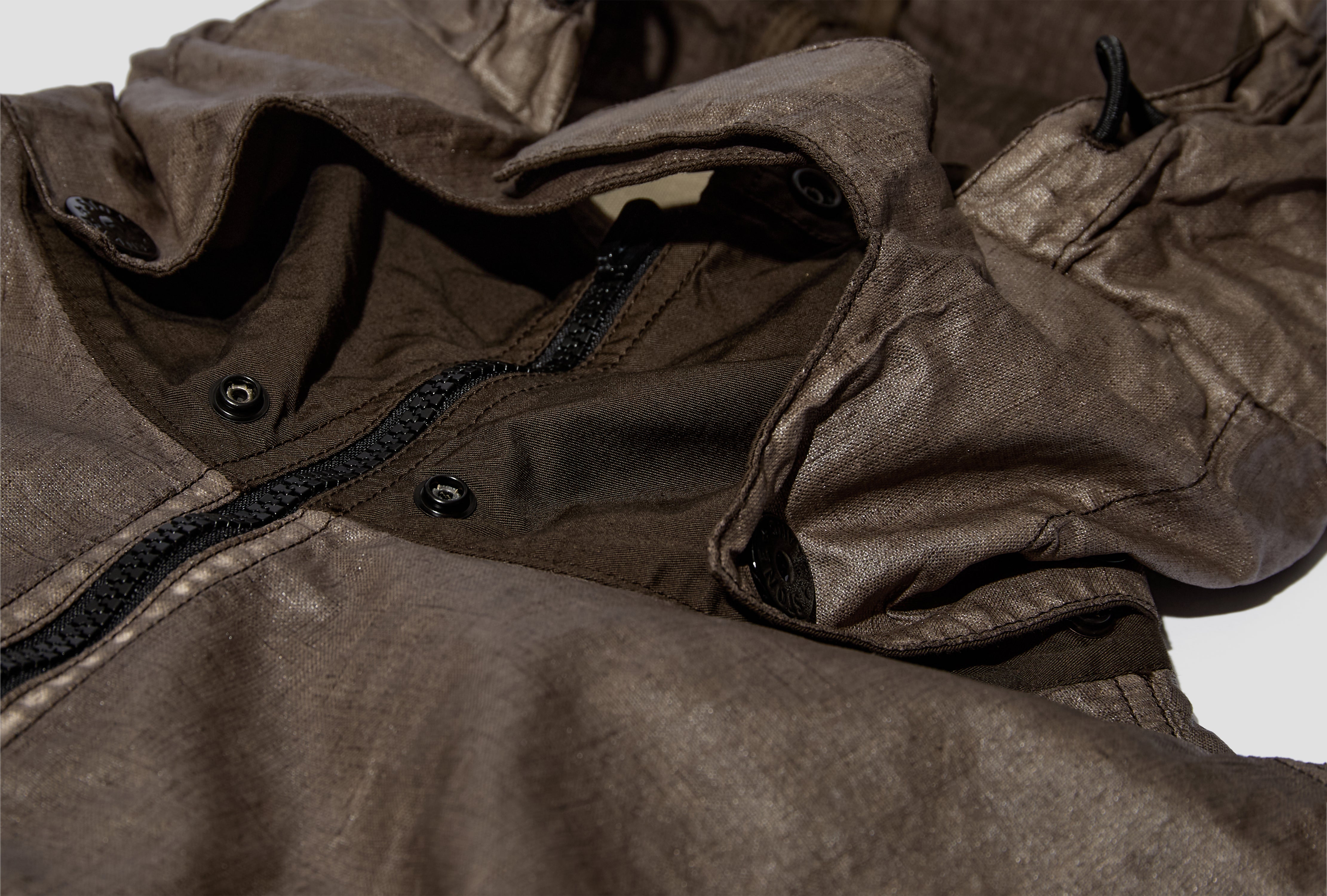 RAW LINEN PLATED-OVD GARMENT DYED K1 S15 41000 40 S0030 Green