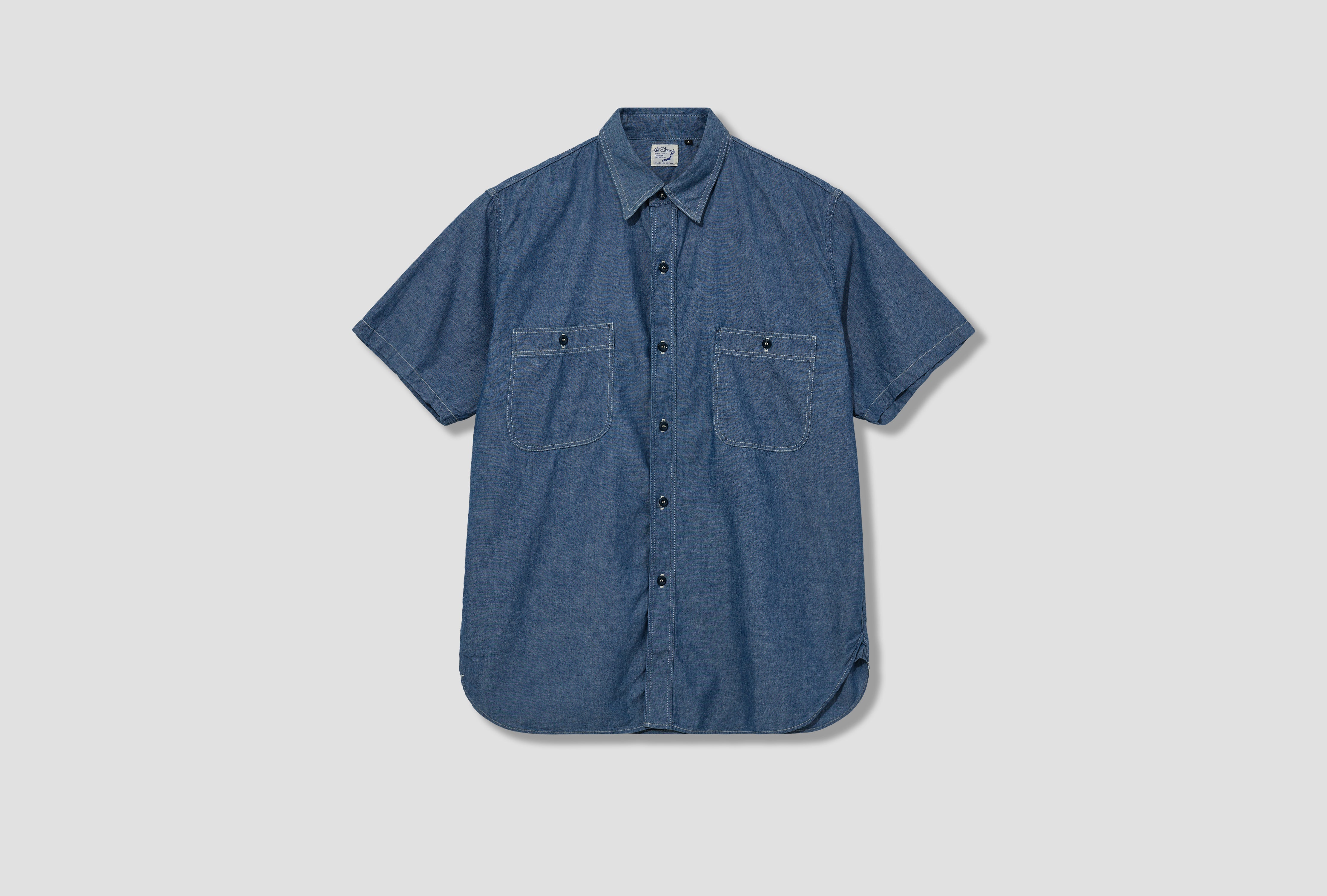 SHORT SLEEVE CHAMBRAY WORK SHIRT - 5OZ ORIGINAL CHAMBRAY 01-V8170-84 Light blue