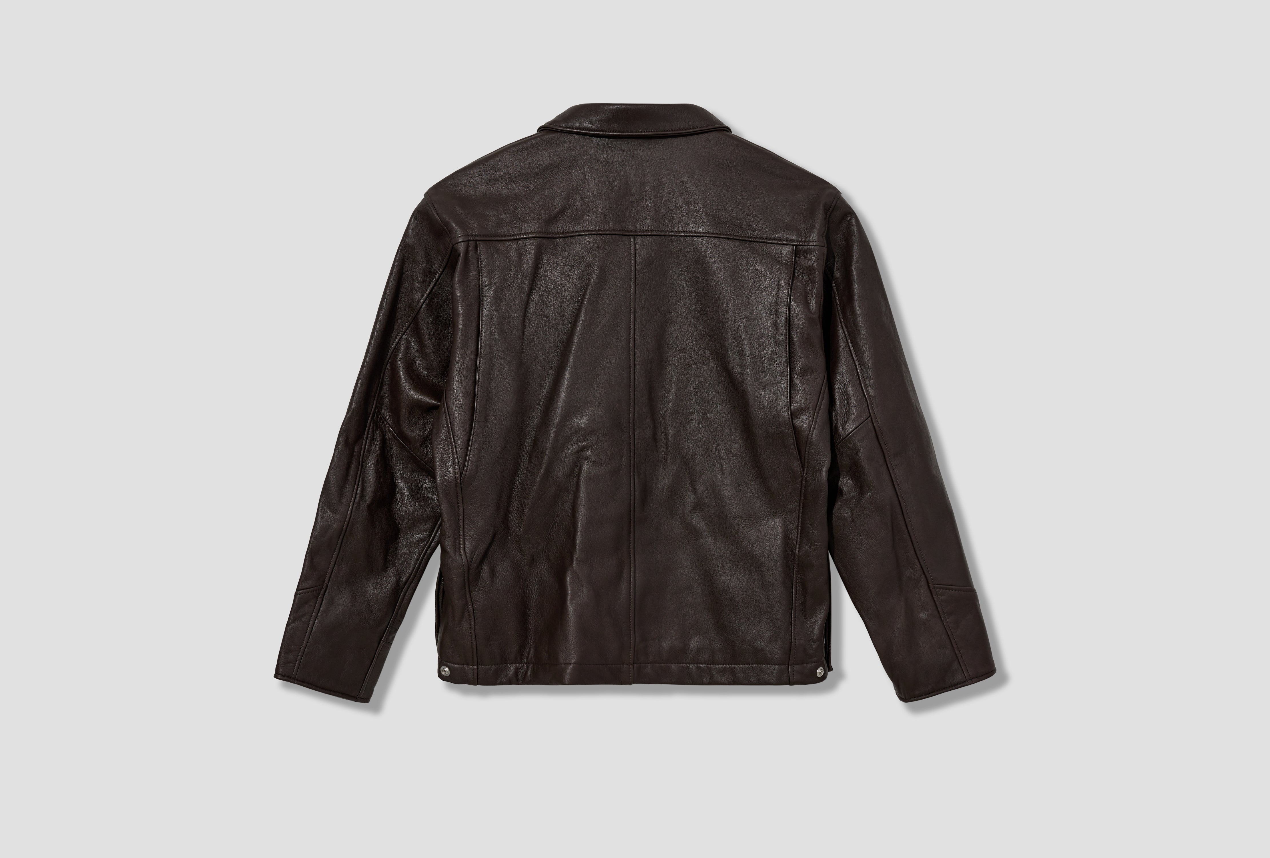 LEATHER PM JACKET 251SZNH-JKM01 Brown