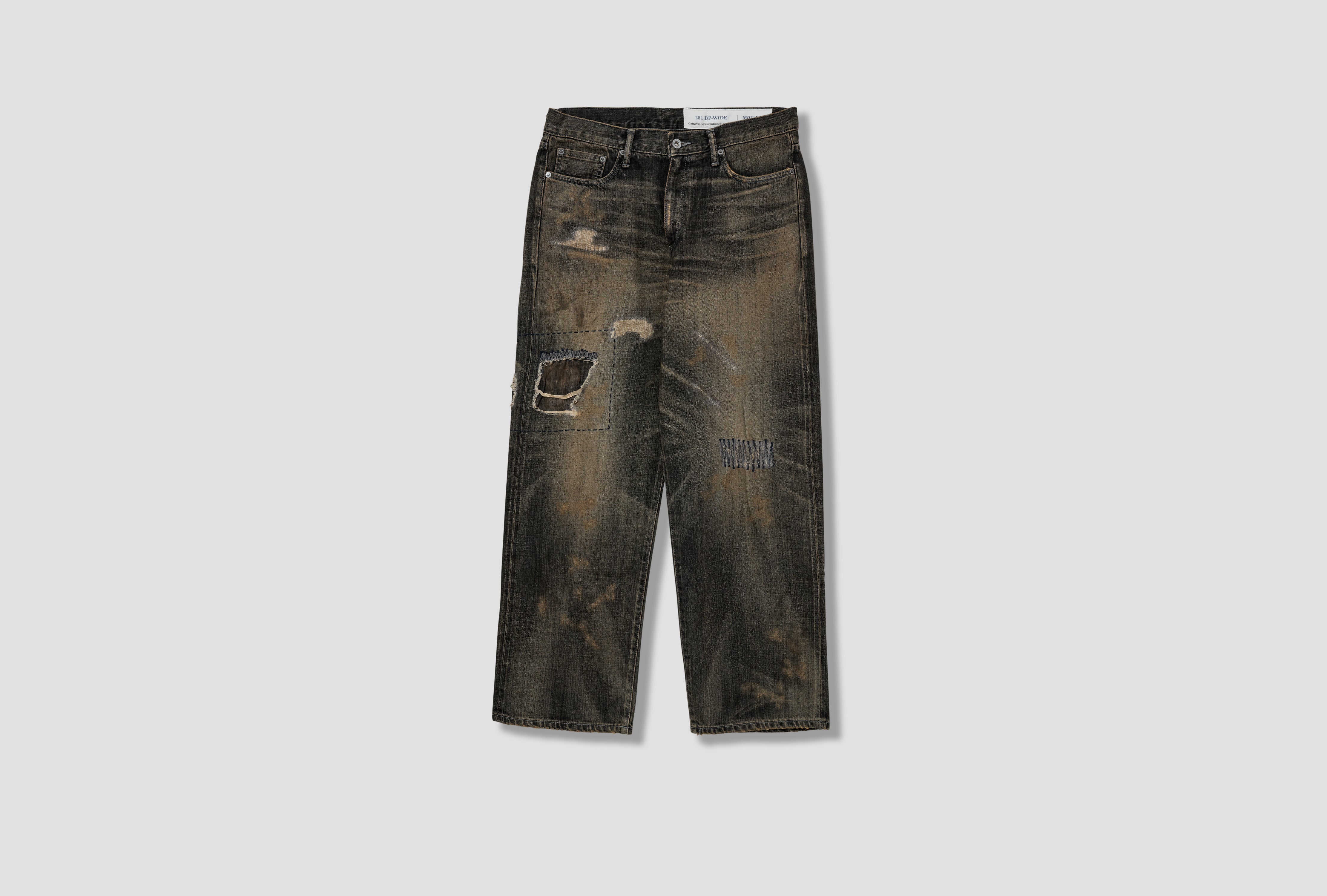 SAVAGE DENIM DP WIDE PANTS 251XBNH-PTM07 Black