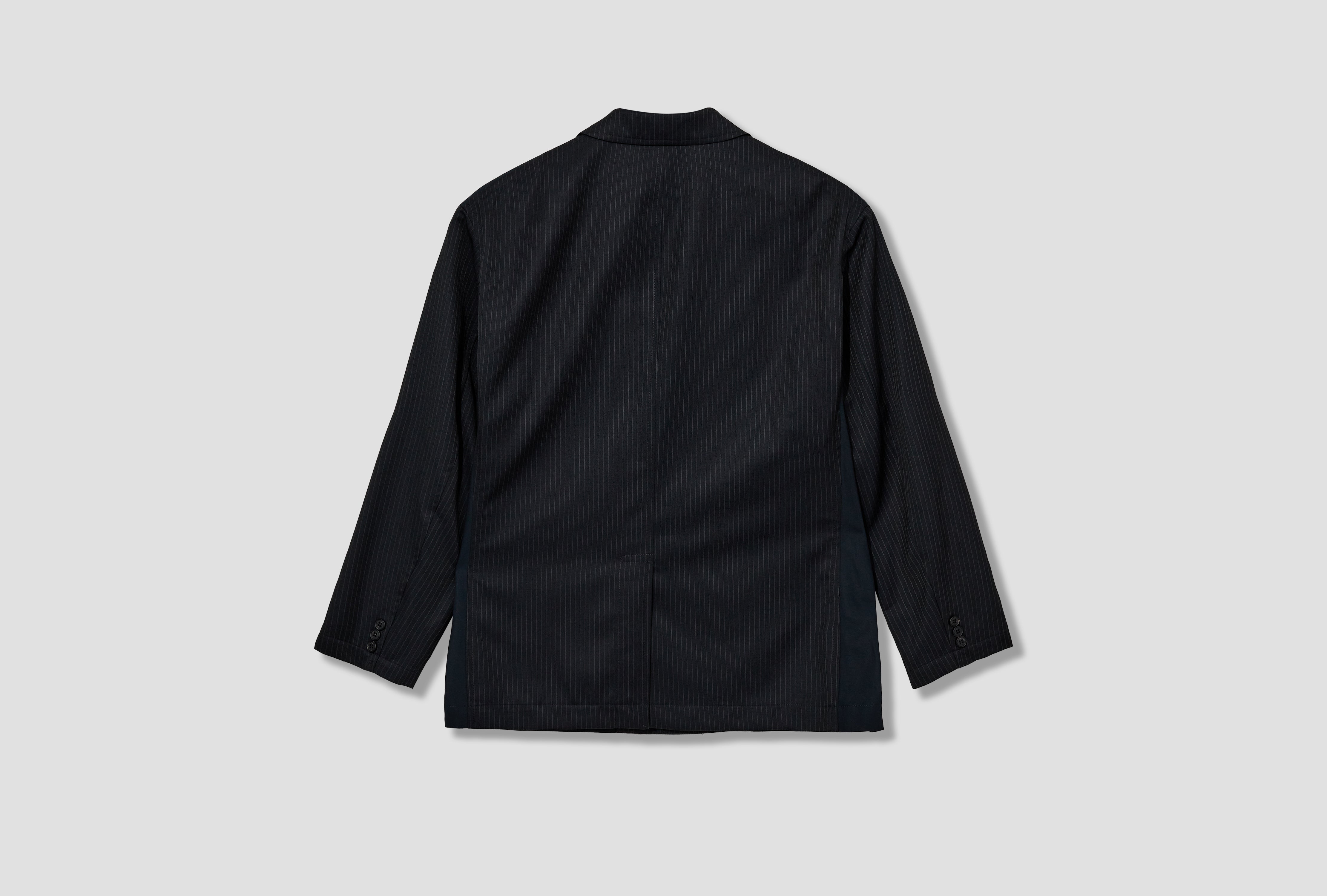 WOOL GABARDINE STRIPES X COTTON HARD-TWISTED OXFORD HO-J012-S25 Navy