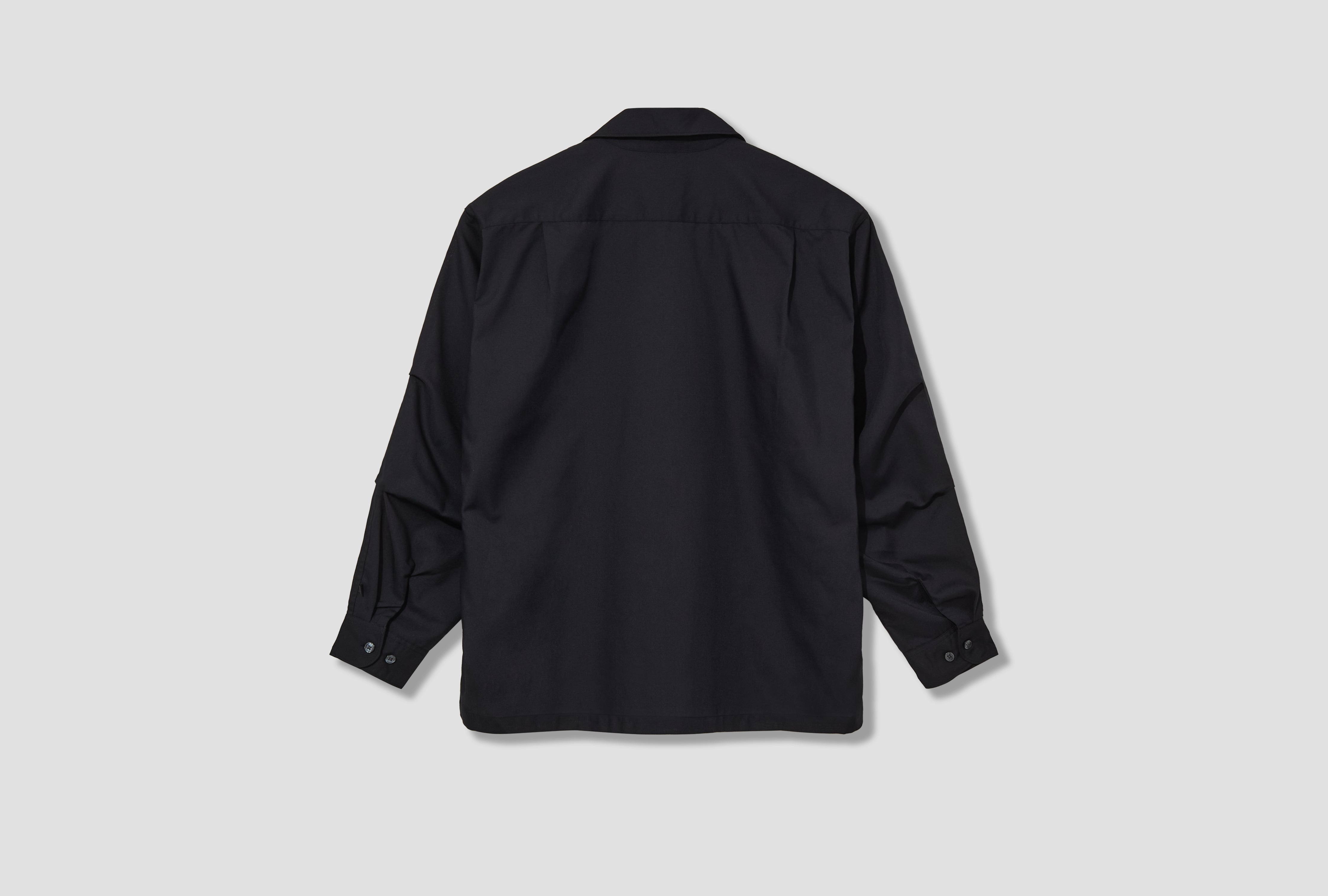 TECH SPORTS OPEN COLLARSHIRT L/S 88-11-0052-704 Black