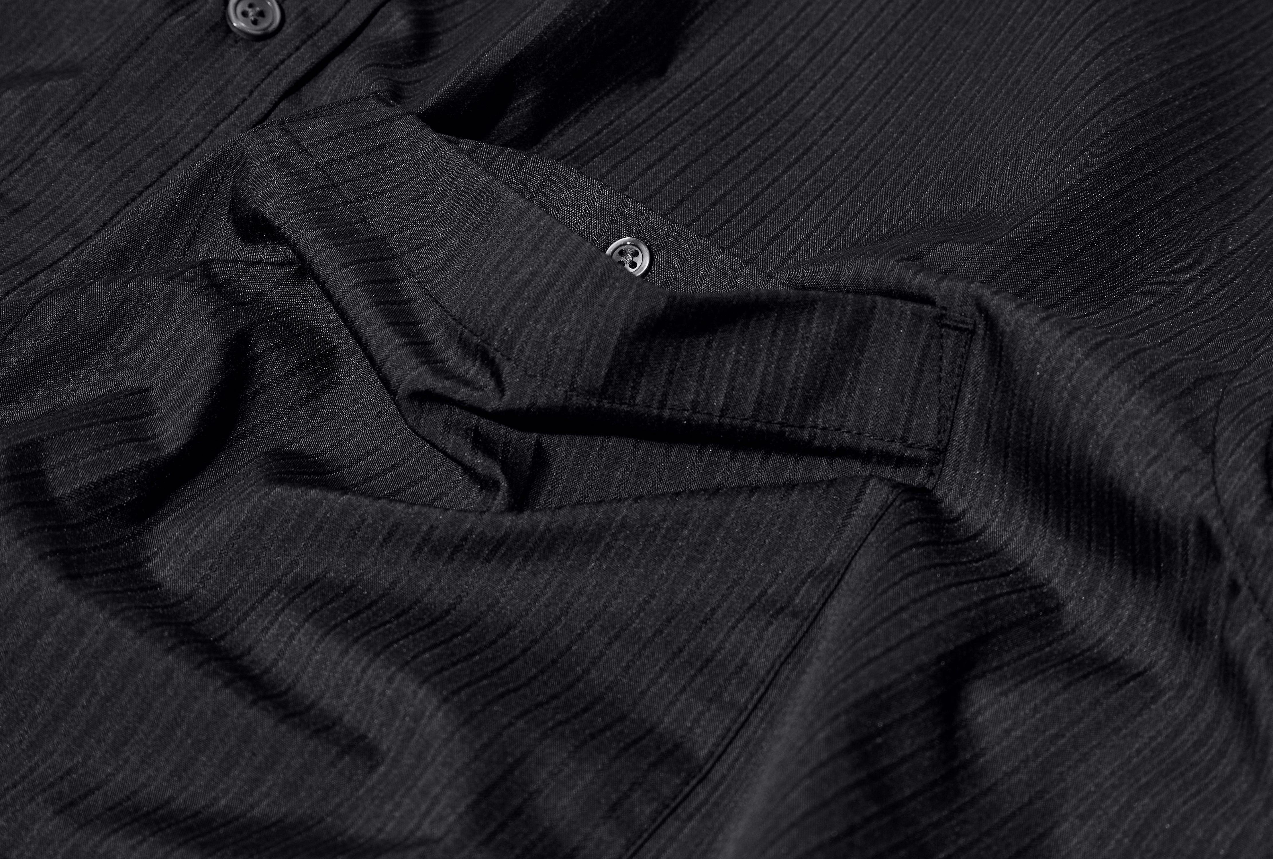 TECH REGULAR STRIPESHIRT L/S 88-11-0053-704 Black