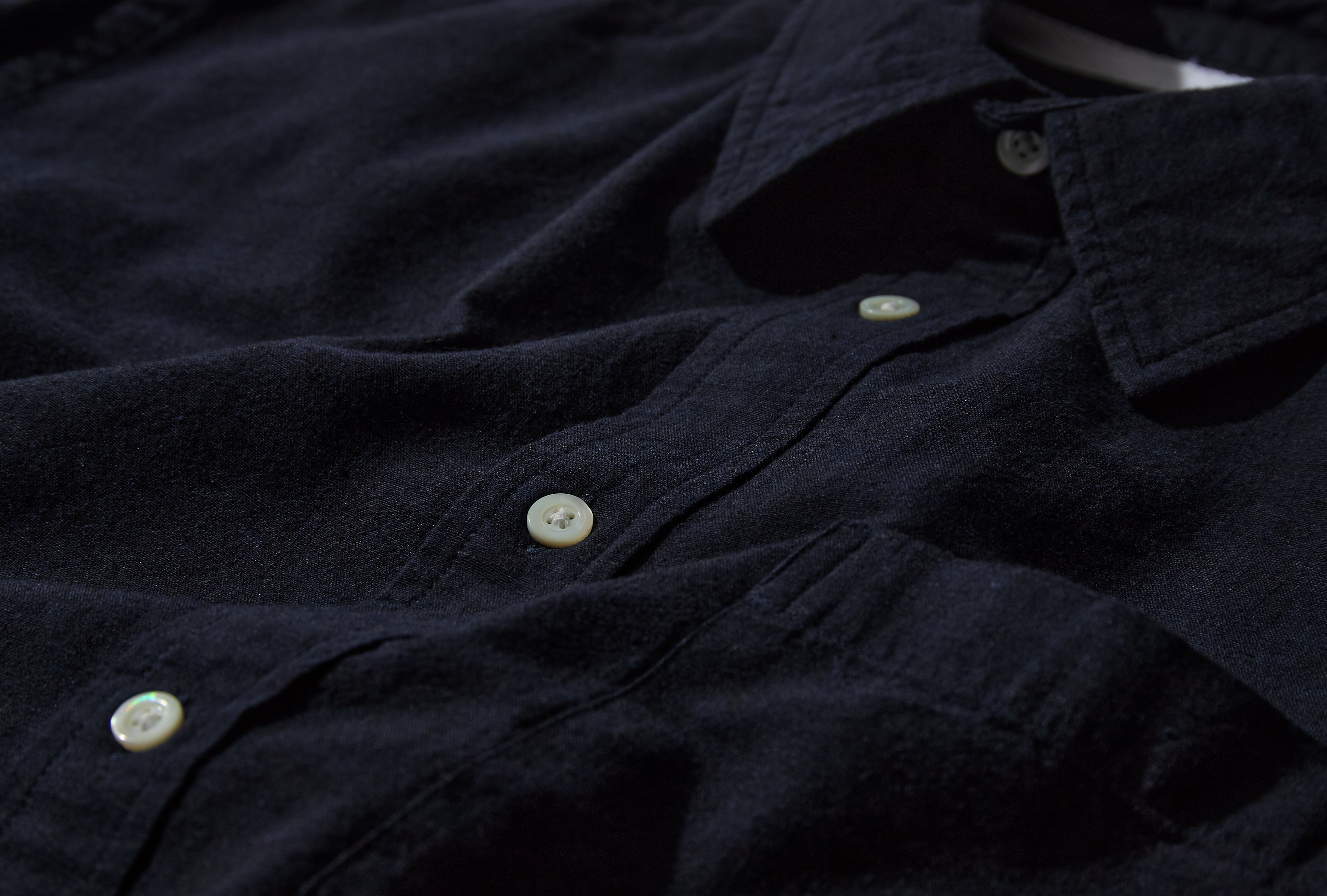 ALGOT RELAXED COTTON LINEN SHIRT N40-0832 Navy