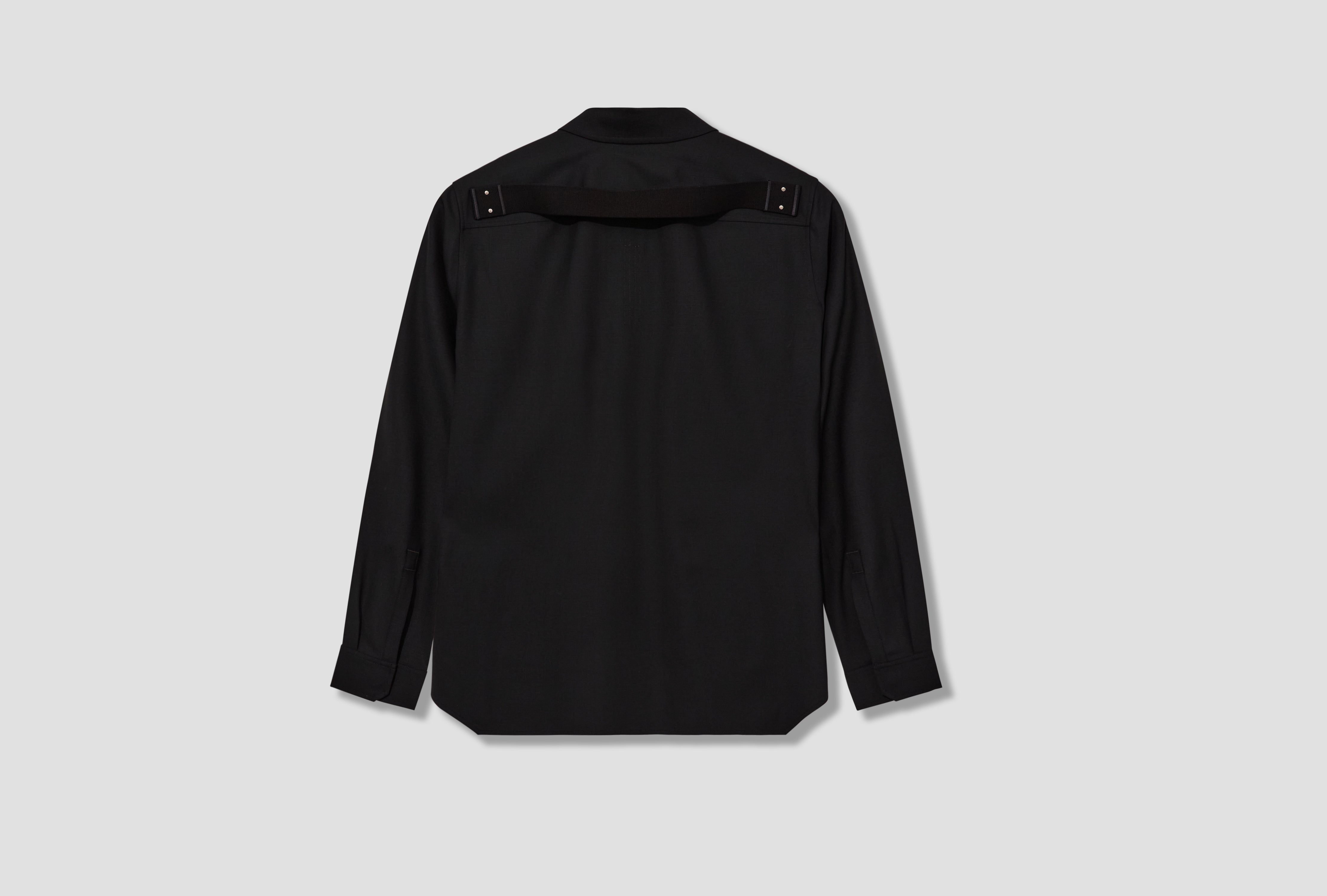 OUTERSHIRT - PAPERL WOOL / BLACK RU02E1235 ZL