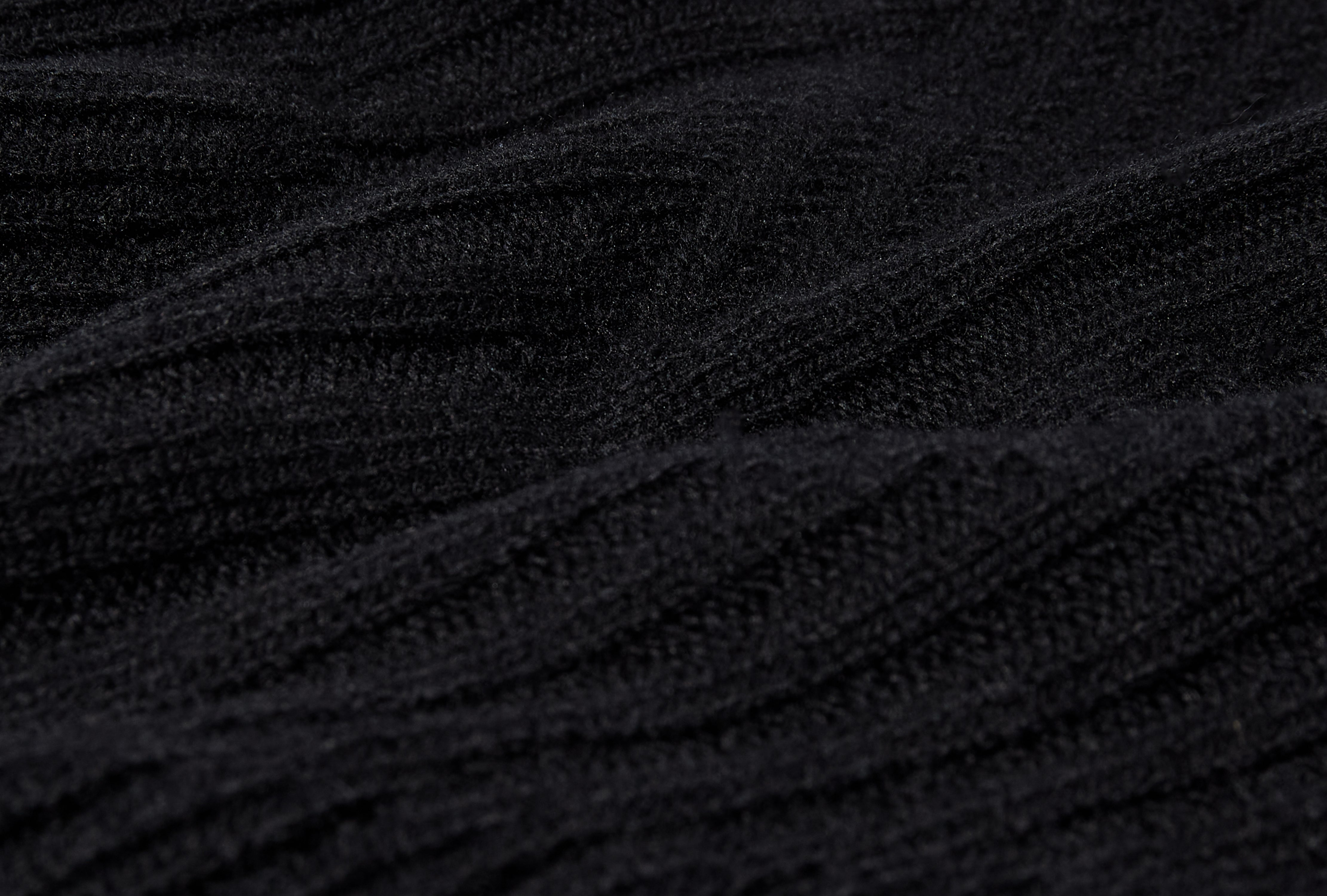 TURTLE NECK - HEAVY WOOL KNIT / BLACK RU02E1645 KWV