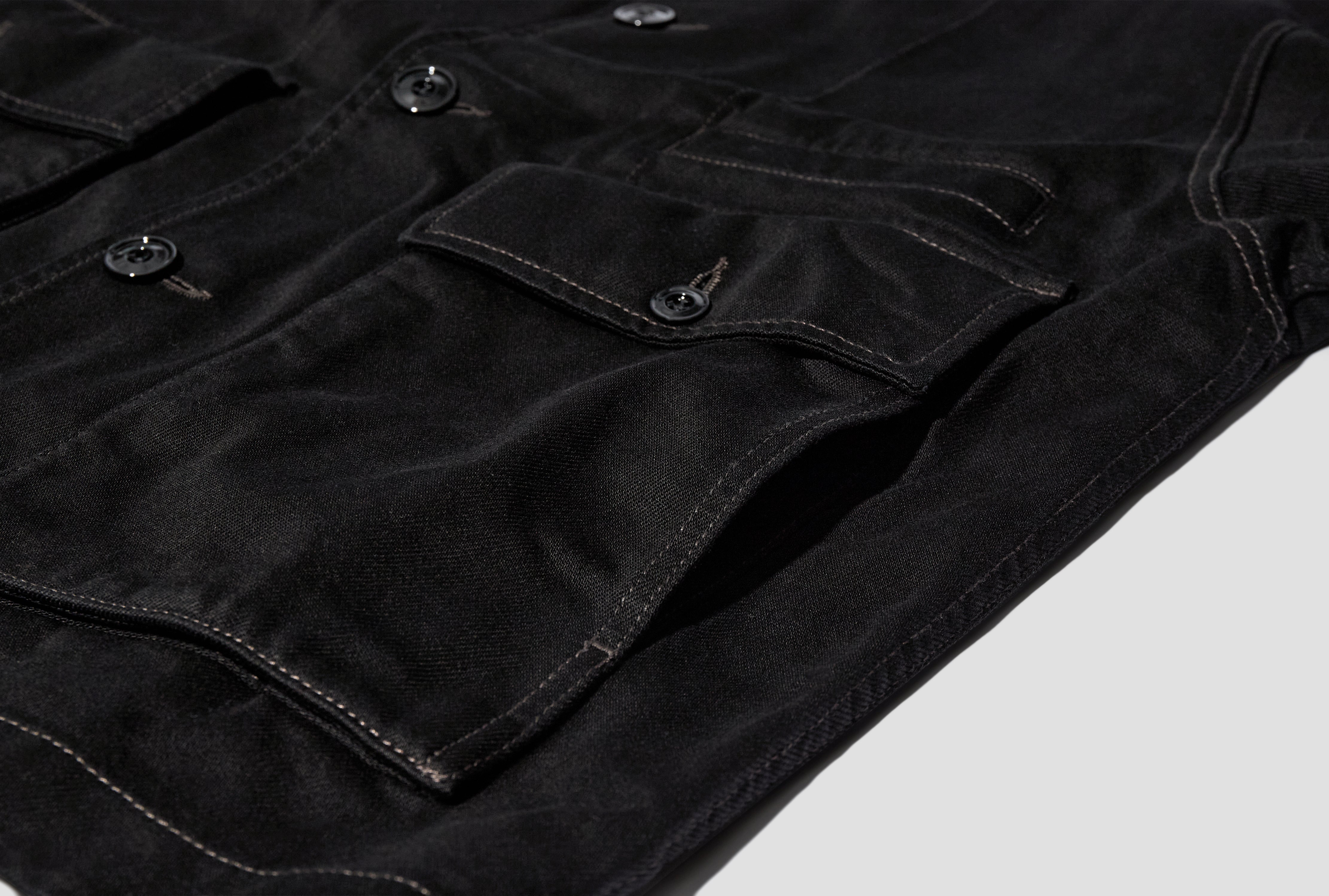 BOXY JACKET - HEAVY BLACK DENIM OW1198 LD1055 Black