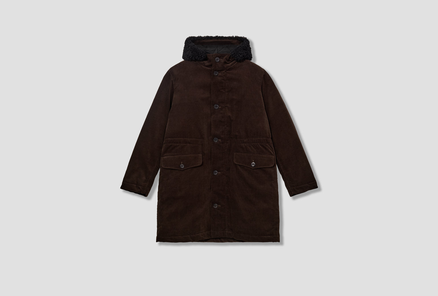 CORDUROY PARKA (QUILTED) - BOG WOOD AW-025-001B