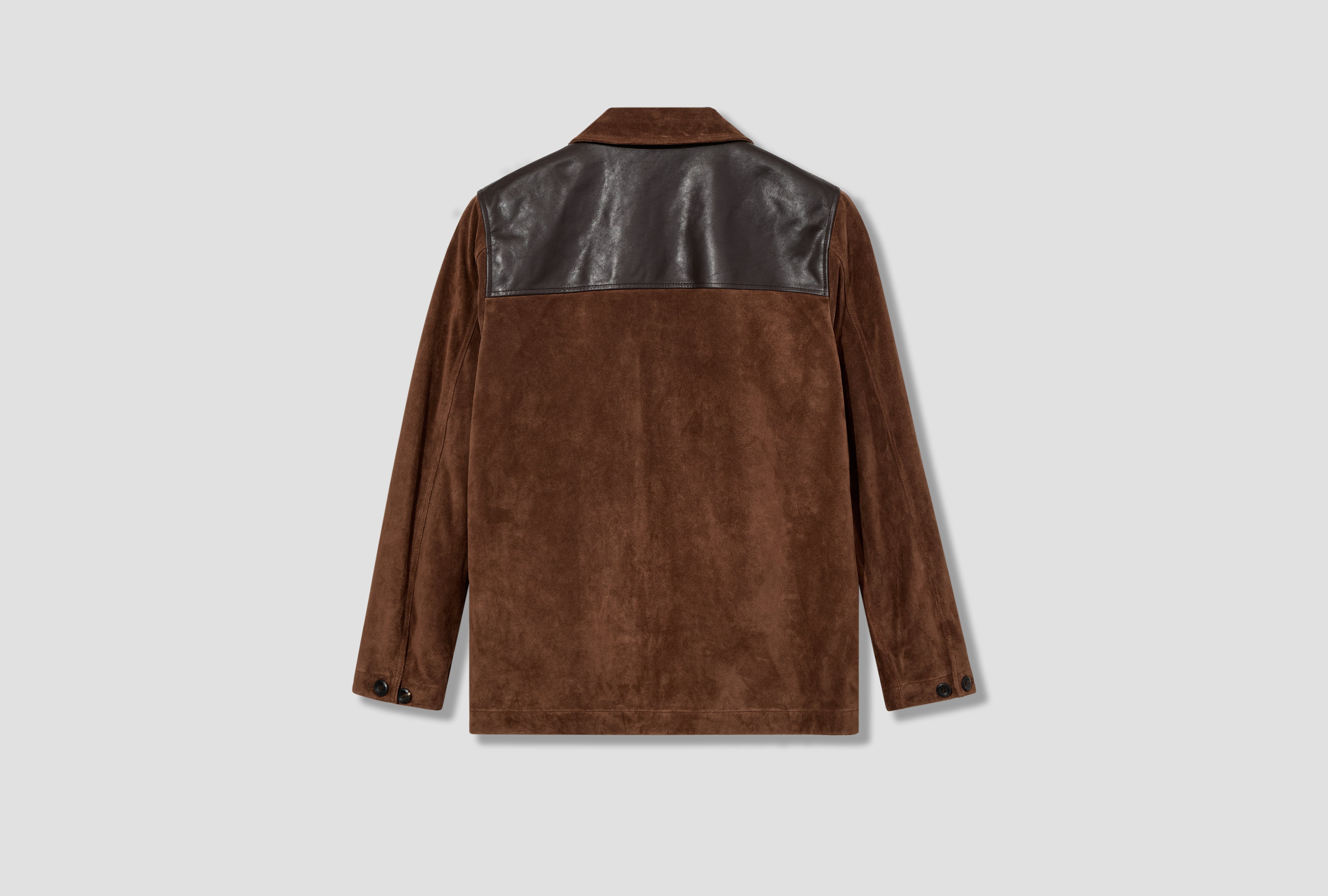 SUEDE & LEATHER LINED DONKEY JACKET DR2A1B 25517-01 Brown