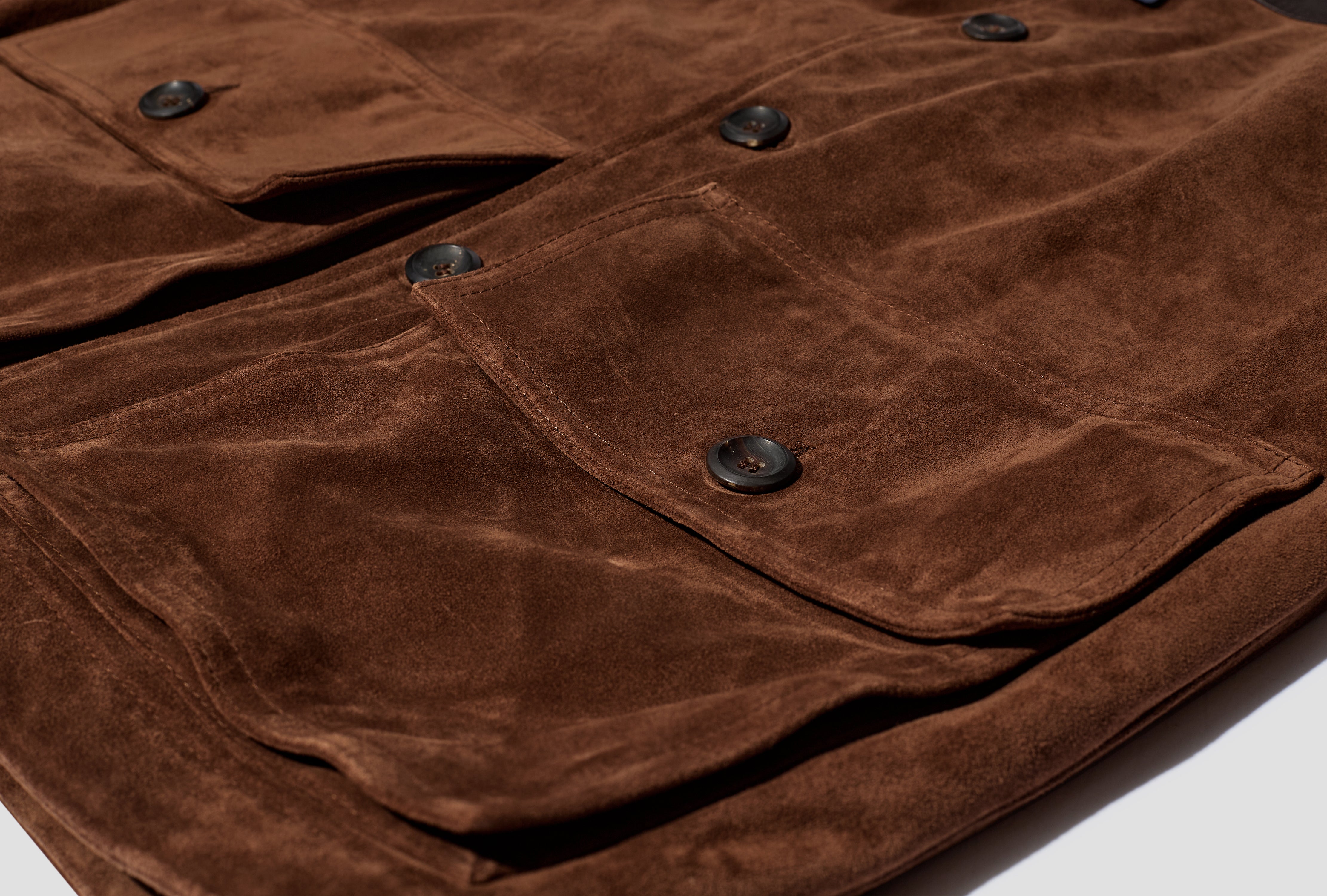 SUEDE & LEATHER LINED DONKEY JACKET DR2A1B 25517-01 Brown