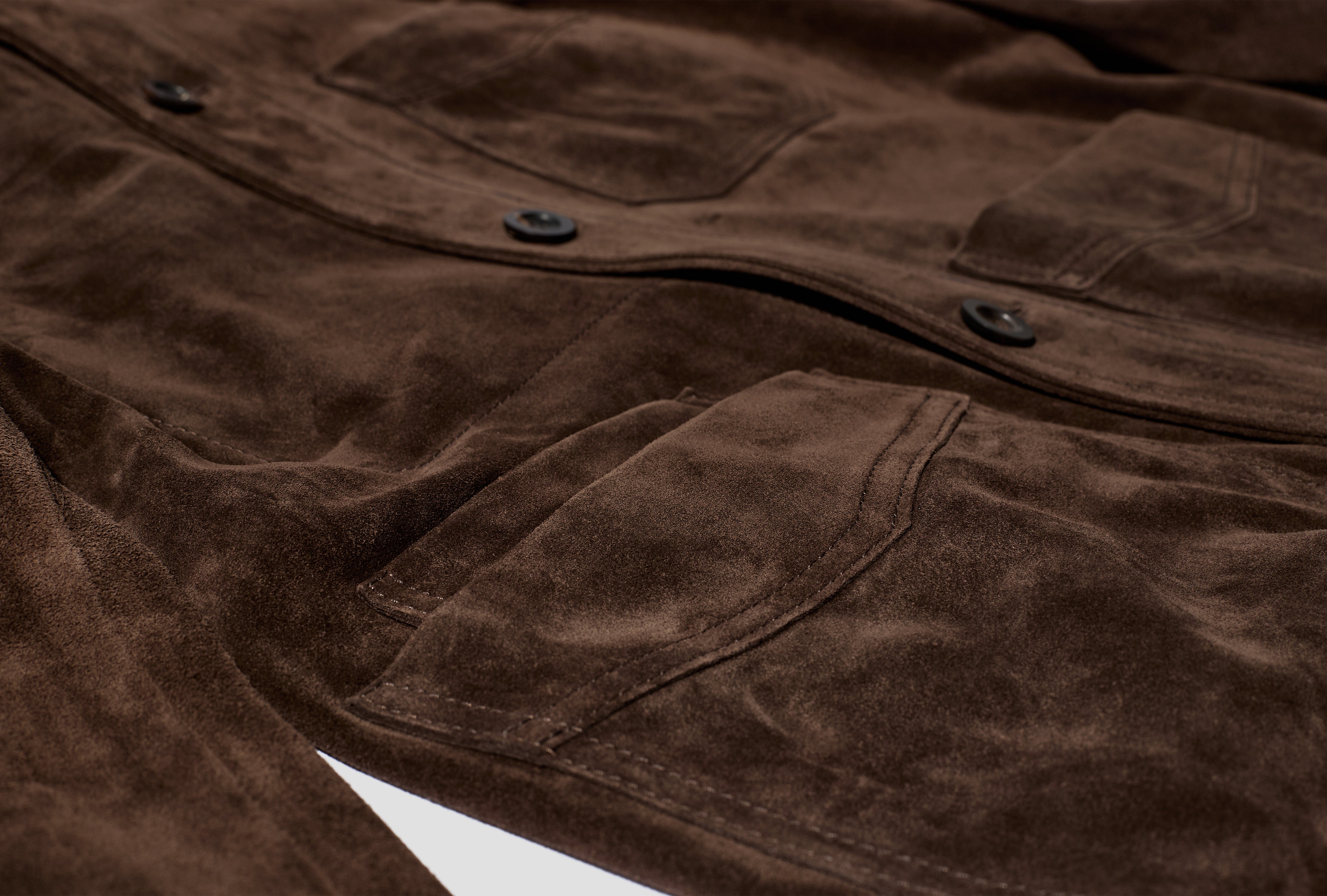 HEAVYW SUEDE 5-POCKET CHORE JACKET DR2A1B 24823-02 Brown