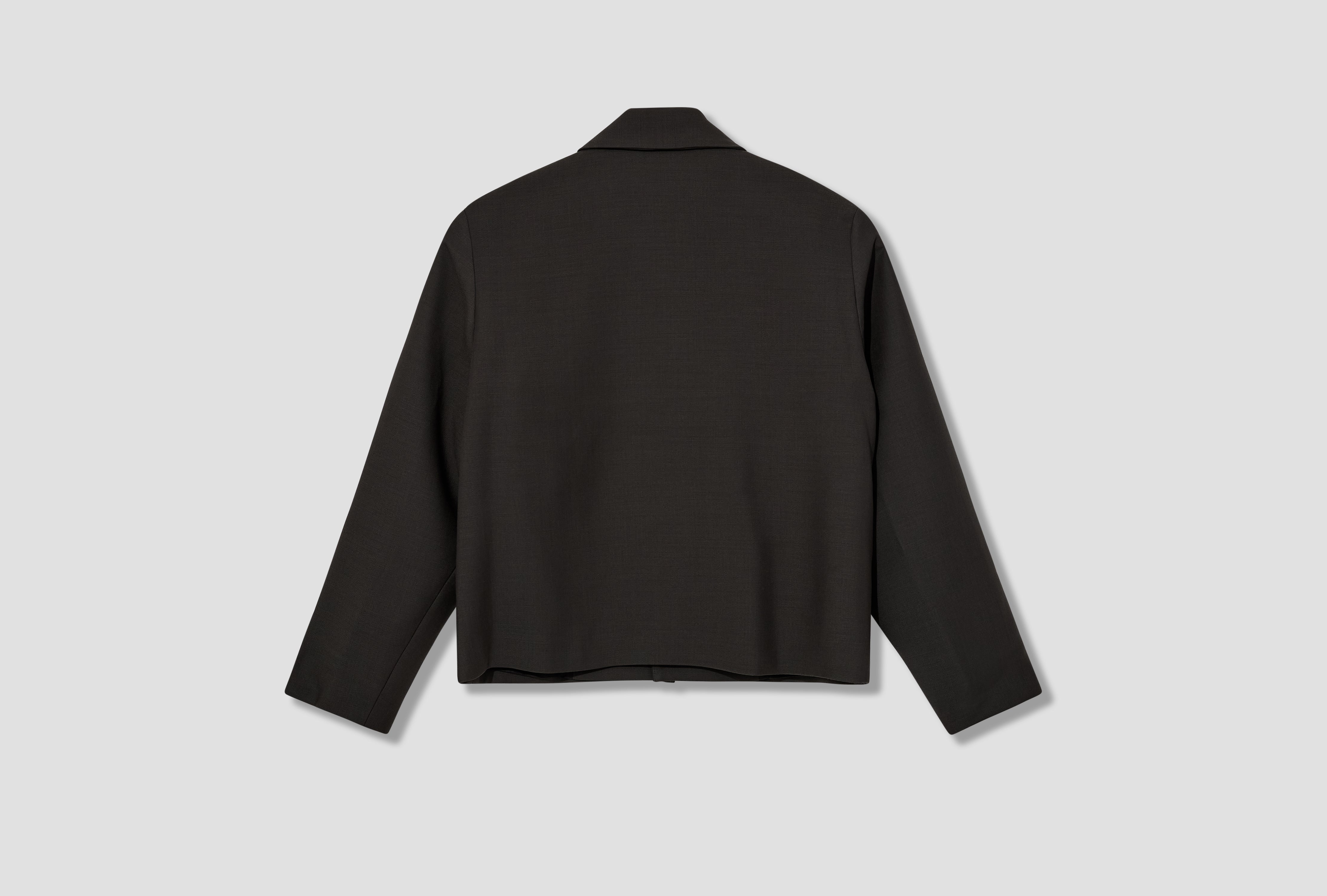 OFFICER JACKET - DOUBLE WOOL 1-53O27 Charcoal