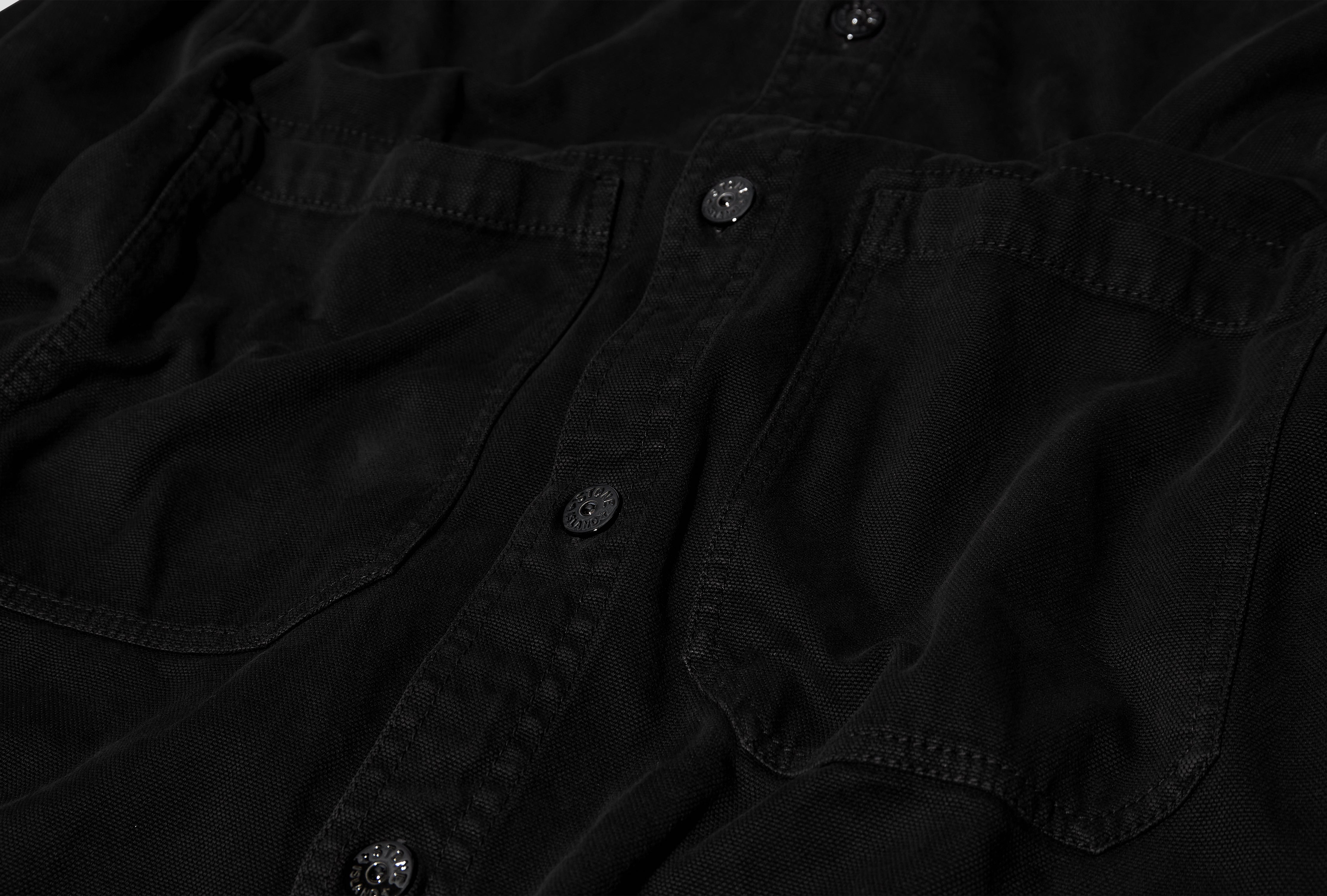 ORGANIC PANAMA COTTON 'OLD' EFFECT GARMENT DYED K2 S15 12000 25 S0184 Black