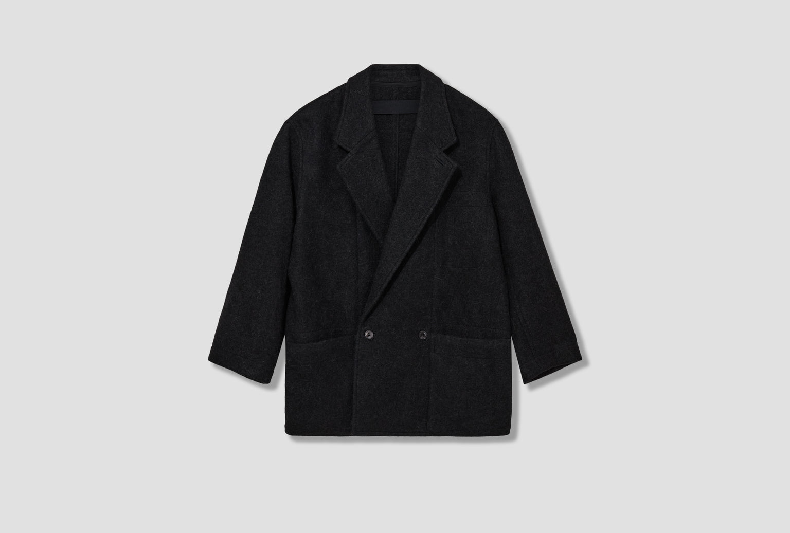 FELT WOOL JACKET - SOFT WOOL ALPACA CO1148 LF504 Black