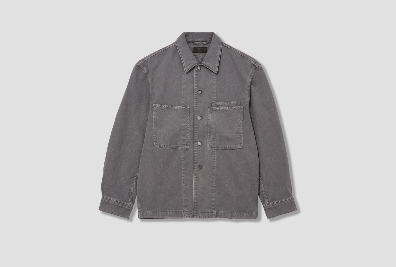 WORKWEAR OVERSHIRT - GARMENT DYED SNOW MEDIUM DENIM OV1024 LD1063 Grey