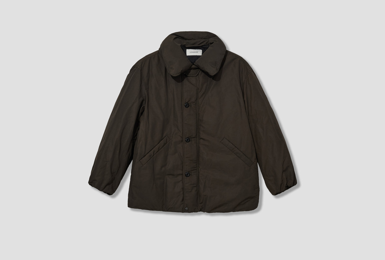 PUFFER BLOUSON - WATER REPELLENT POLYAMIDE LINEN COTTON OW1164 LF1019 Dark brown