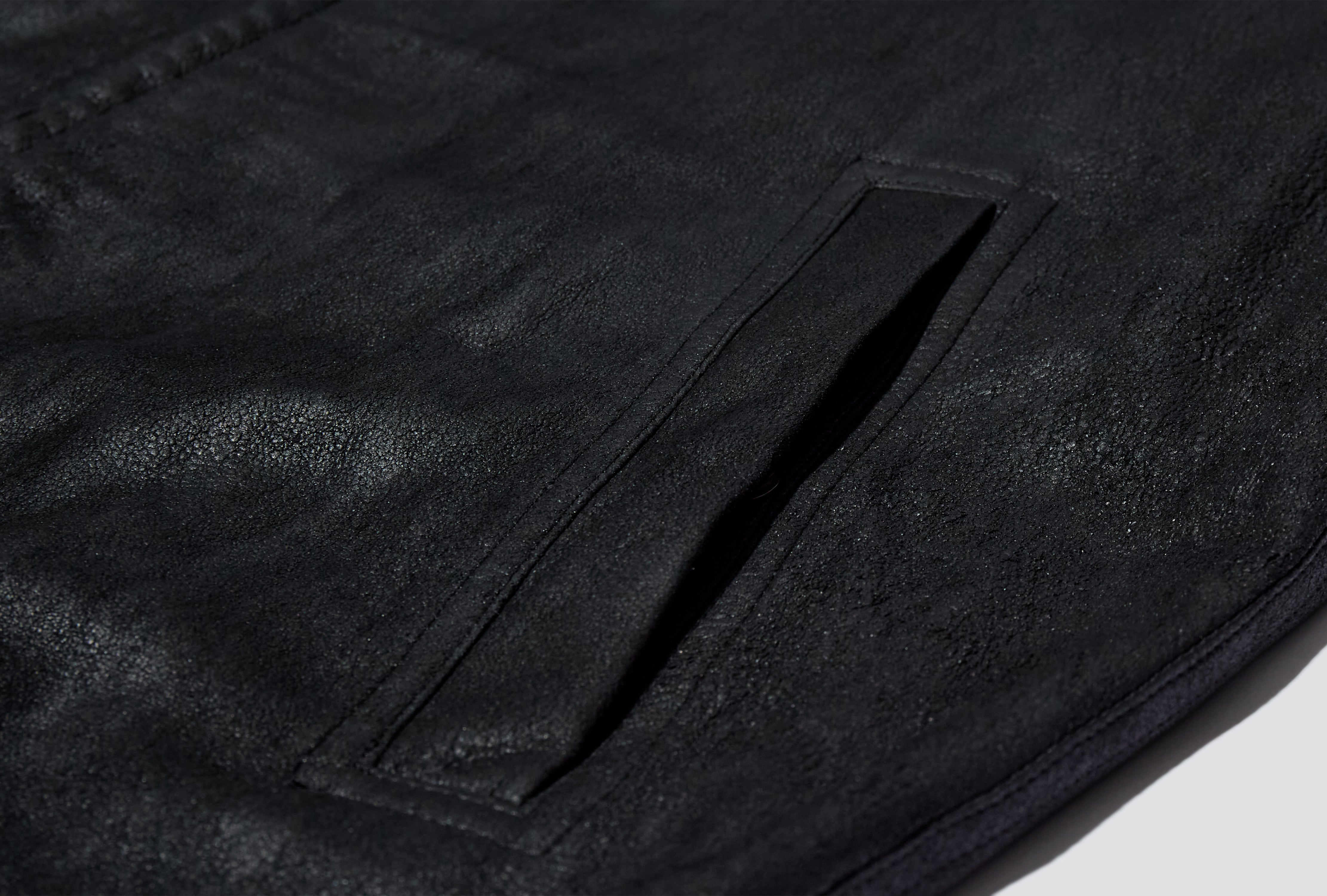 BRAD JKT - BLISTER LAMB LEATHER / BLACK RU02E1764 LBA