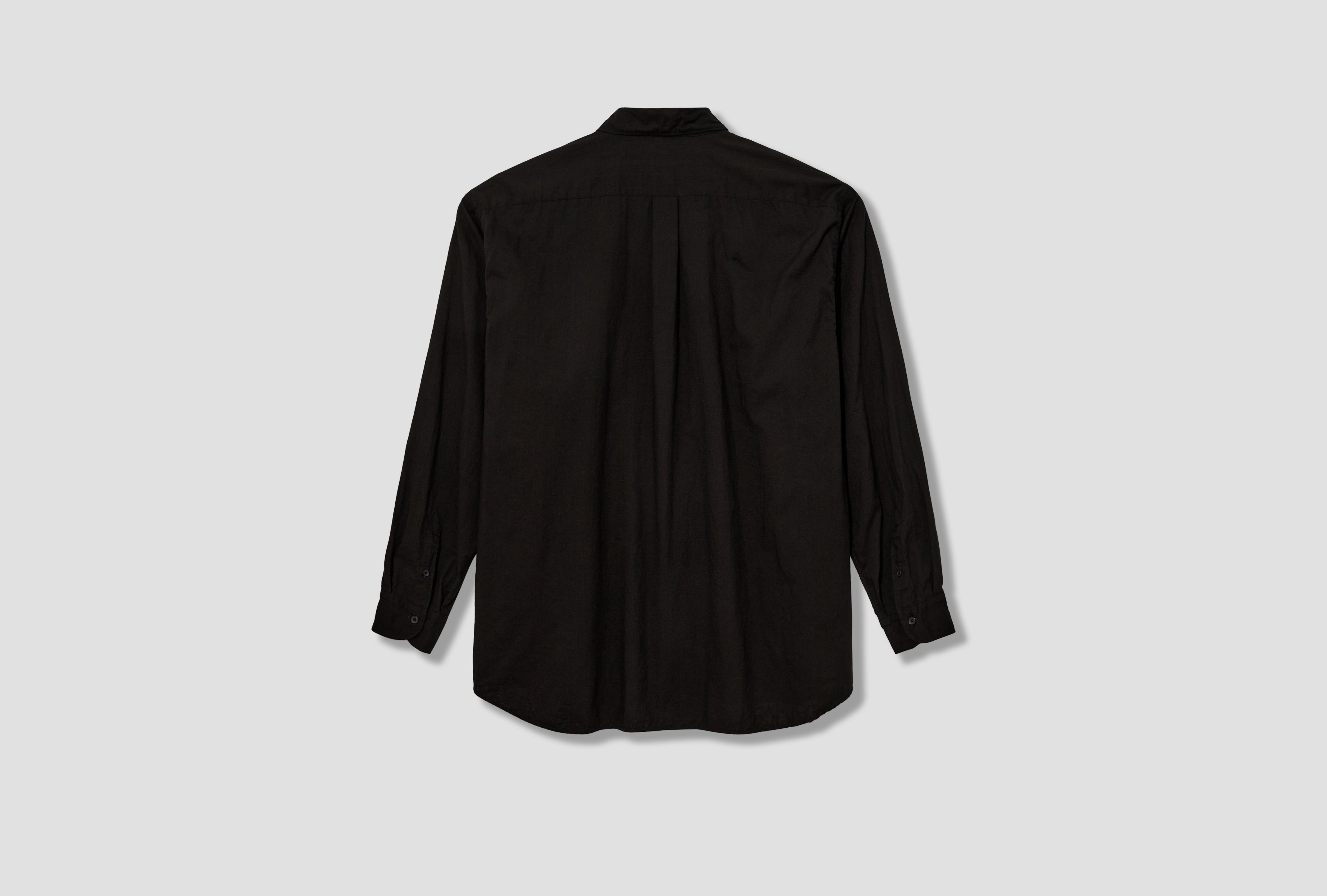 KHADI COTTON DOUBLE LAYER COMOLI SHIRT C03-02005 Black
