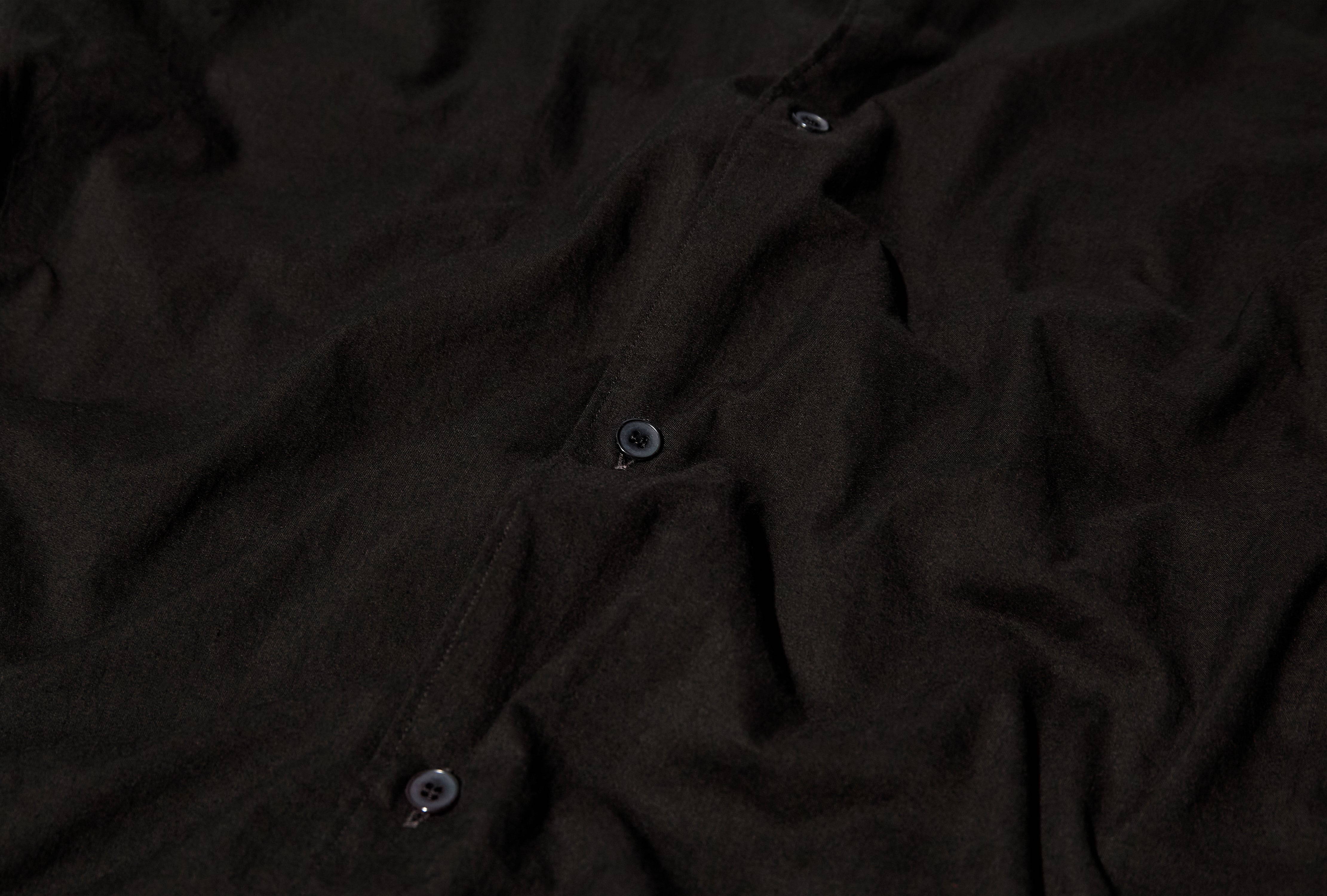 KHADI COTTON DOUBLE LAYER COMOLI SHIRT C03-02005 Black
