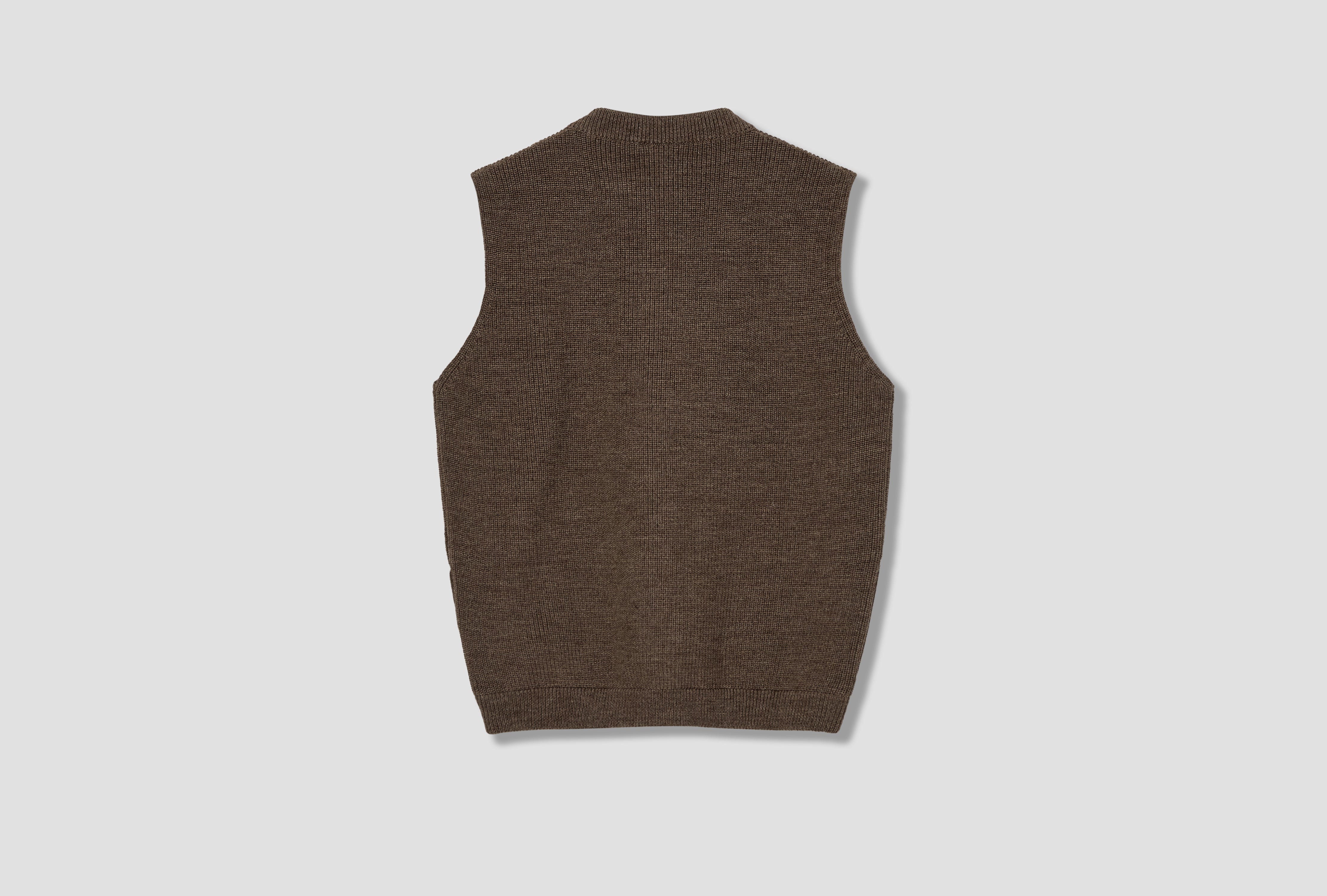 SKIPPER VEST - G7 / UNDYED YARN Light brown